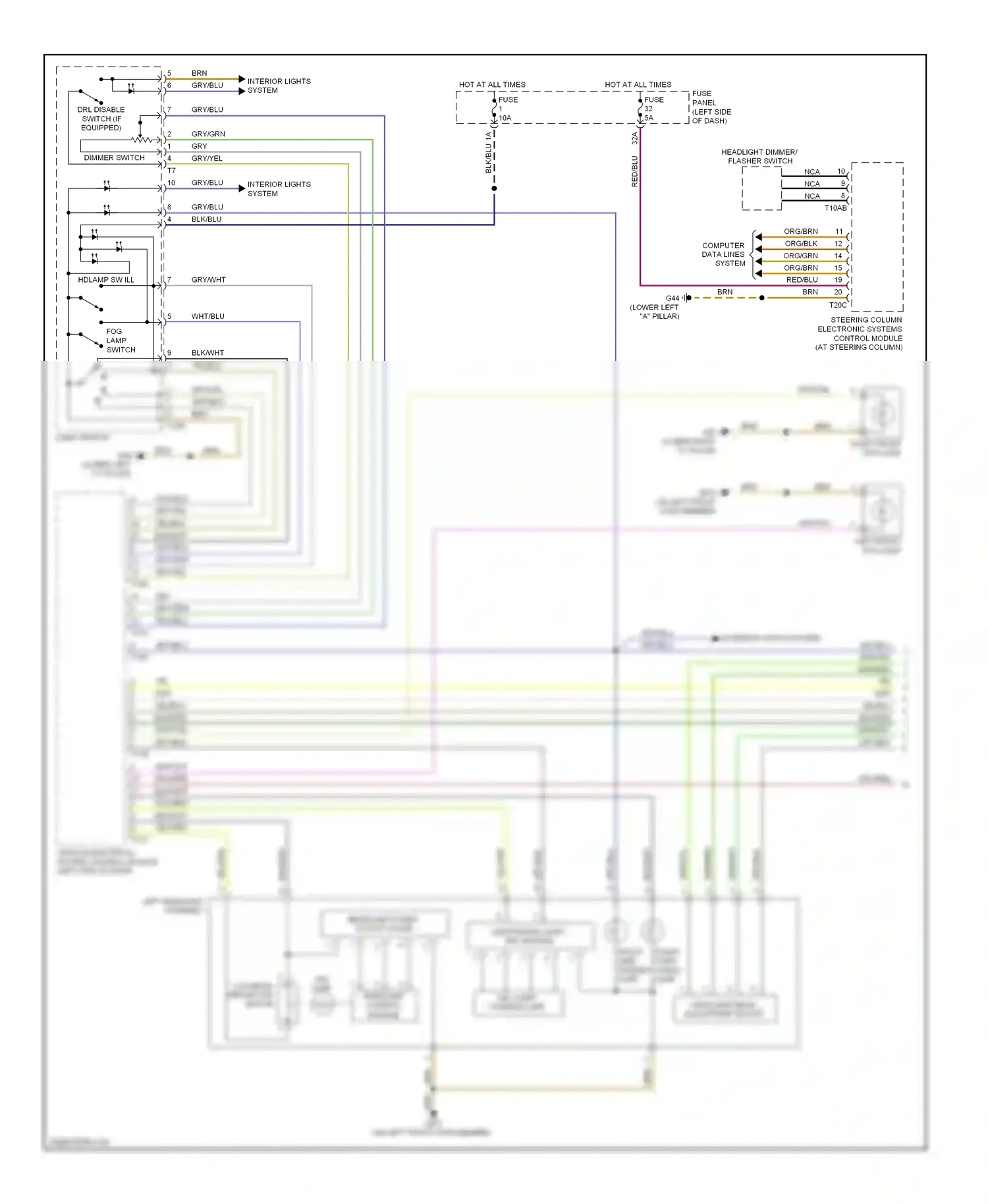 Wiring diagram headlamp power output stage for Audi TT 8J (2006-2010) (5 of 6)