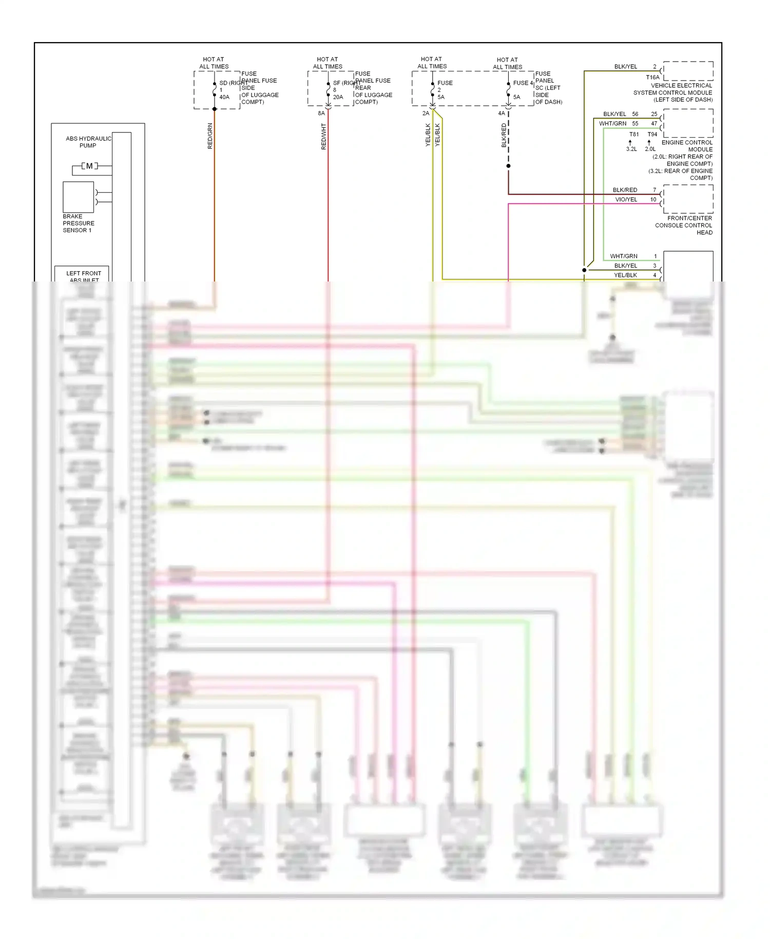 Wiring diagram left front abs inlet valve for Audi TT 8J (2006-2010) (1 of 1)