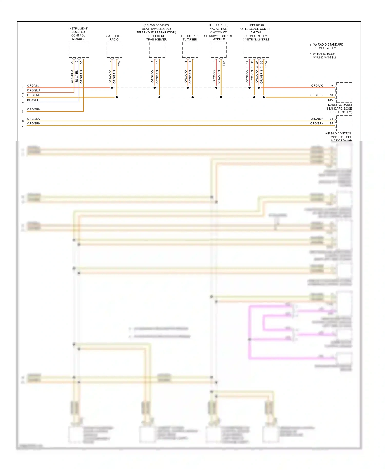 Wiring diagram org/blu for Audi TT 8J (2006-2010) (2 of 7)