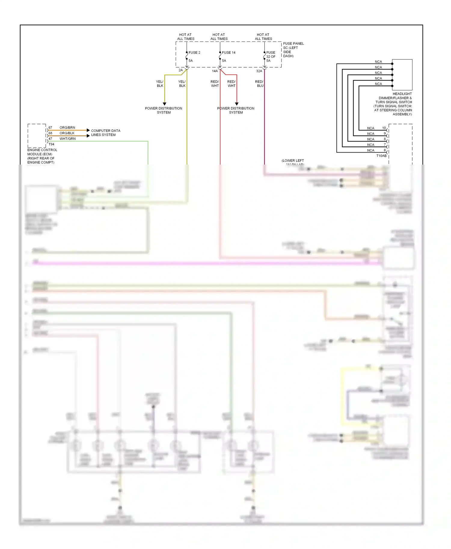 Wiring diagram right headlight assembly for Audi TT 8J (2006-2010) (1 of 5)
