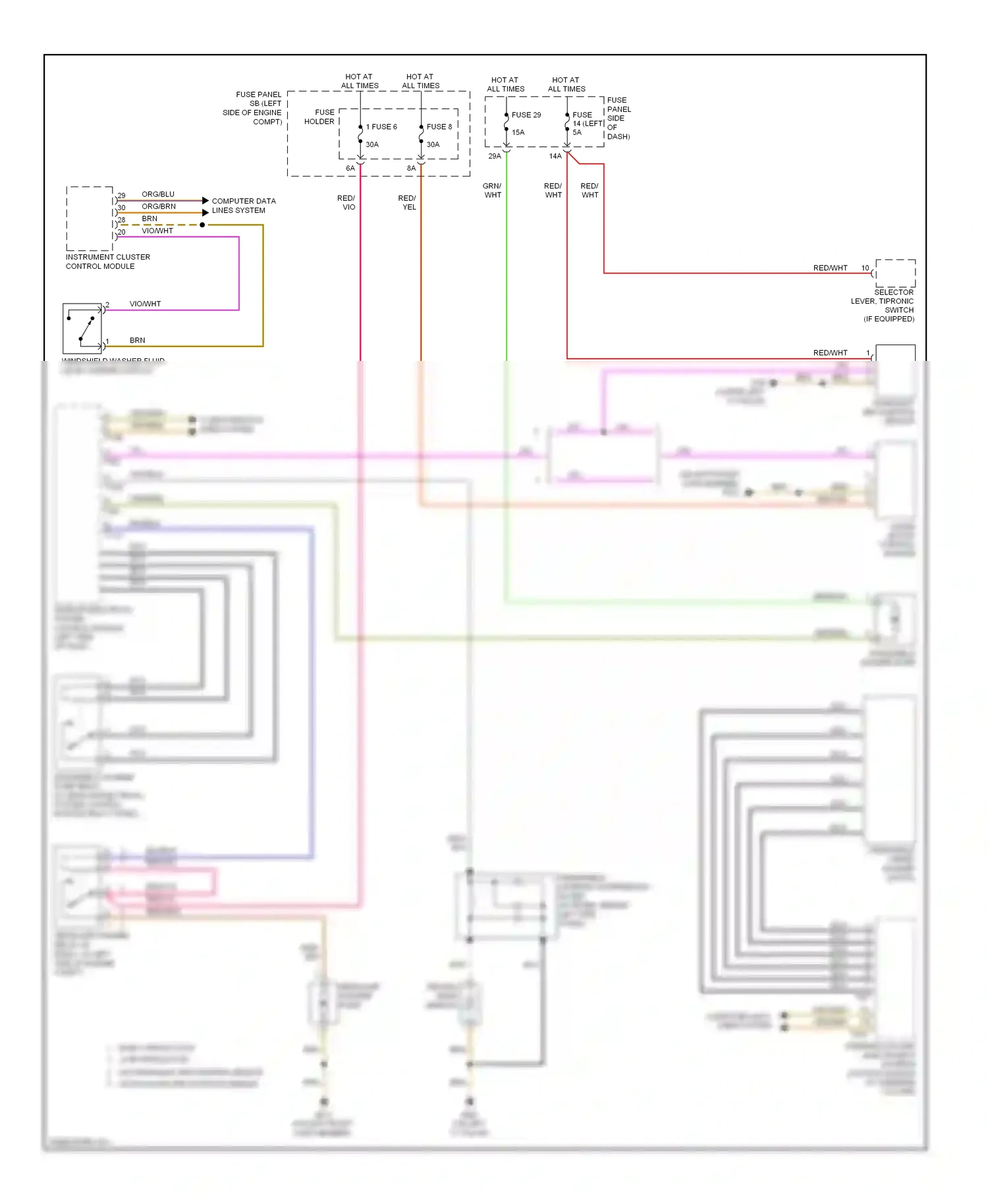 Audi TT 8J (2006-2010) vehicle electrical system control module (left side of dash) wiring diagram  (26 of 26)