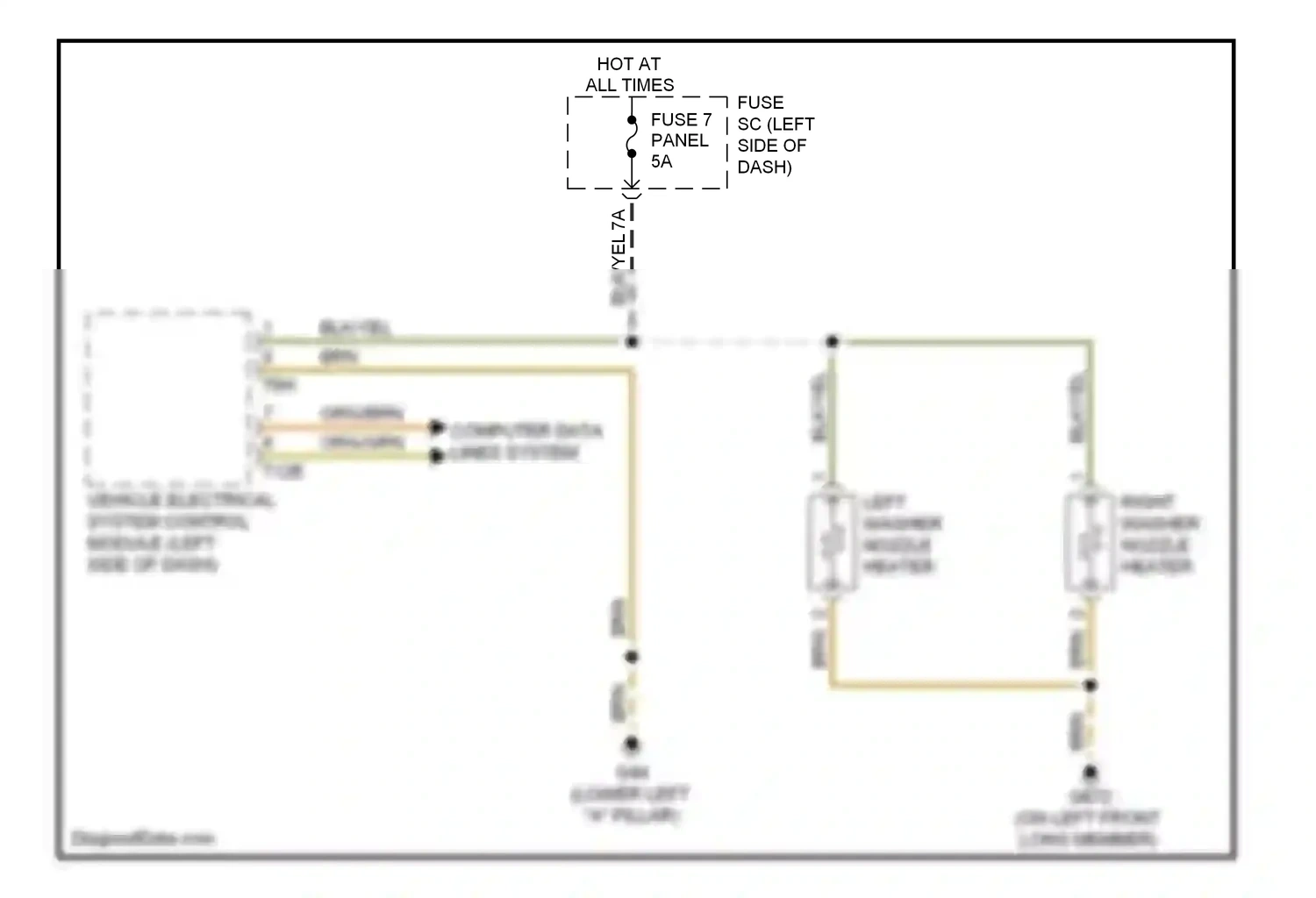 Audi TT 8J (2006-2010) vehicle electrical system control module (left side of dash) wiring diagram  (23 of 26)