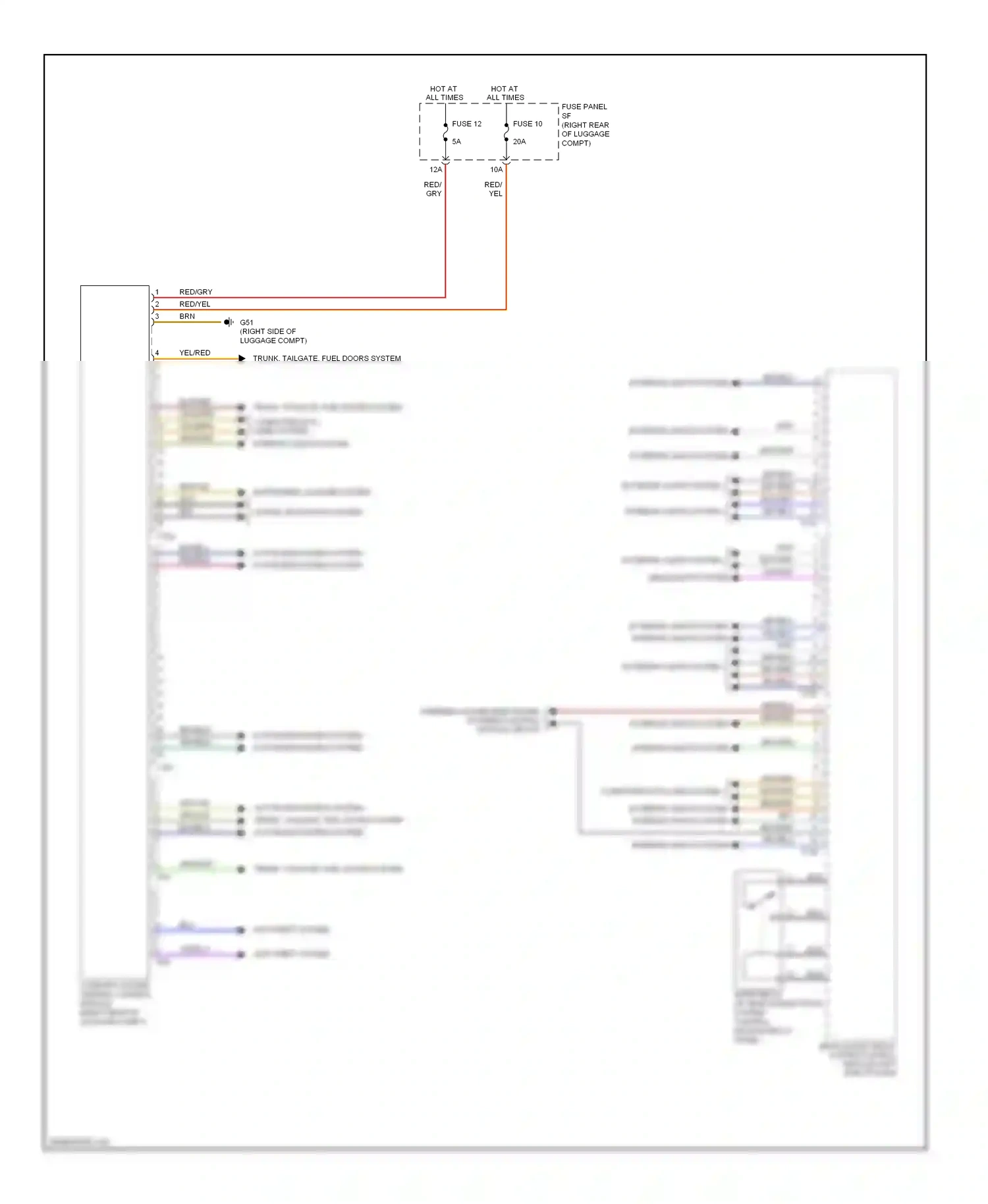Audi TT 8J (2006-2010) vehicle electrical system control module (left side of dash) wiring diagram  (4 of 26)