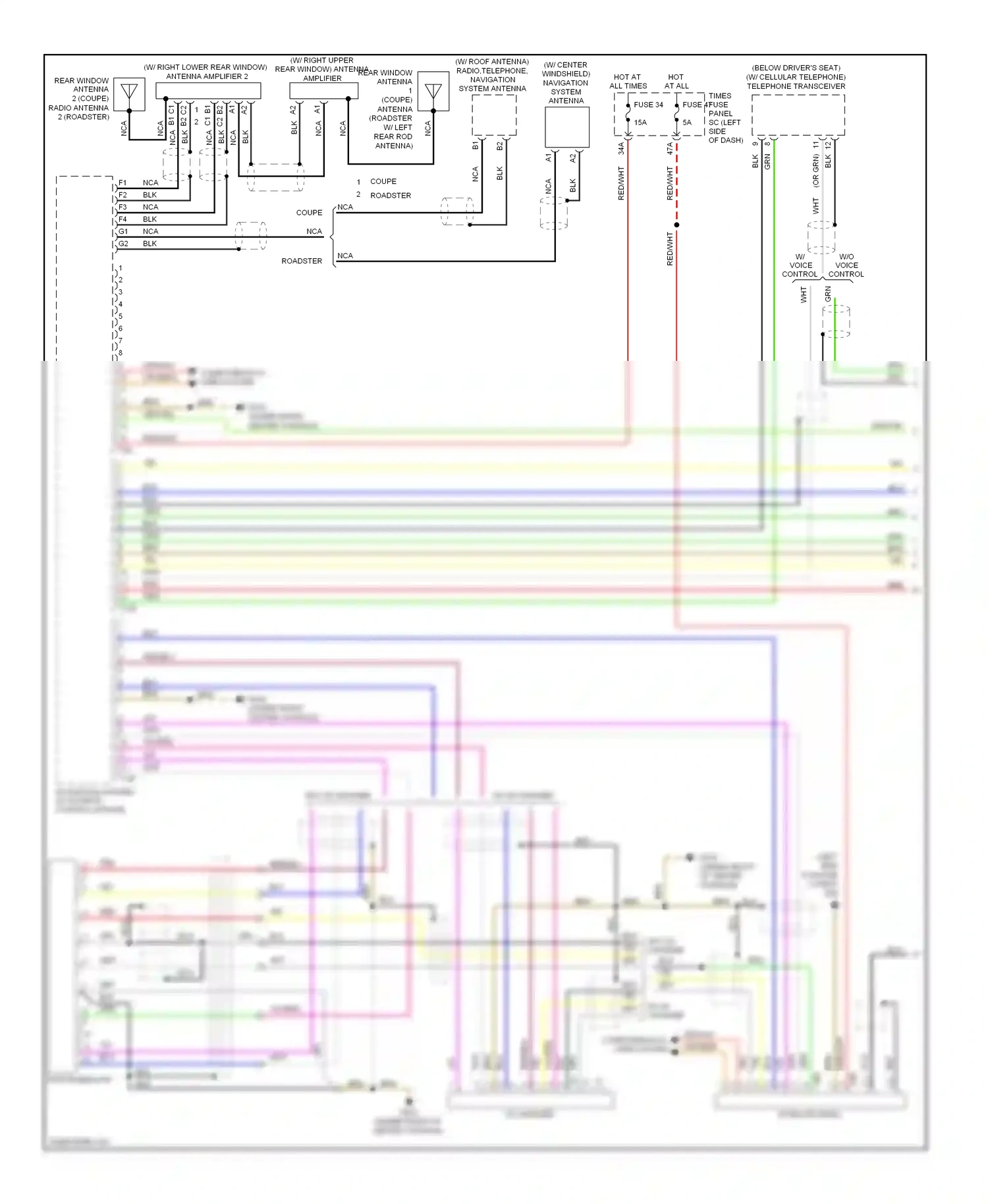 Wiring diagram w/o cd changer for Audi TT 8J (2006-2010) (2 of 4)