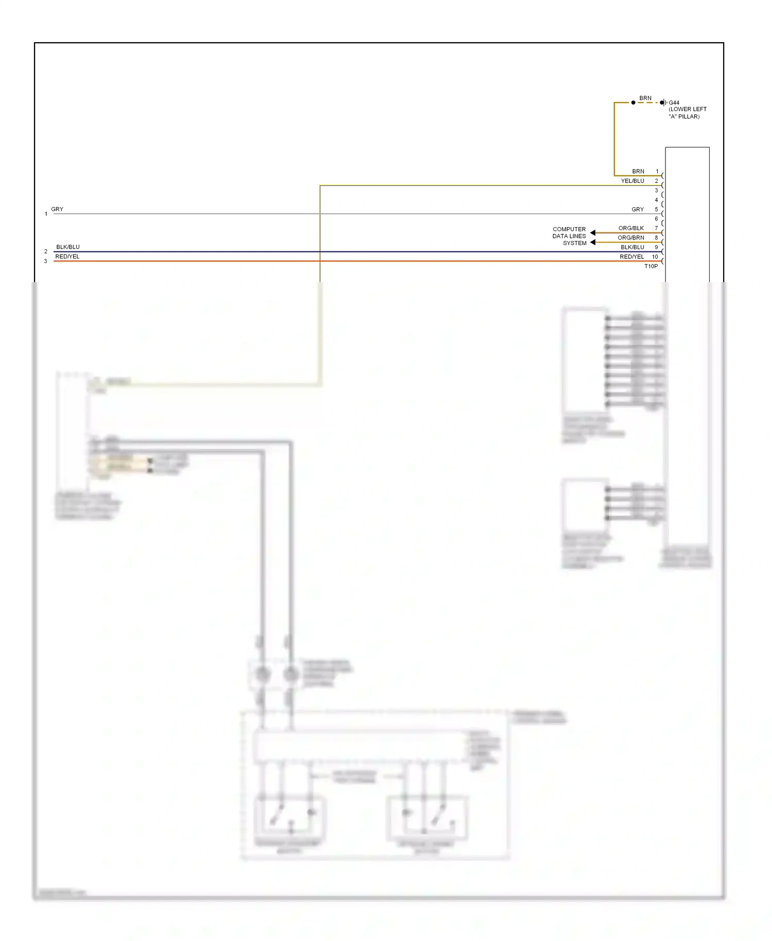 Wiring diagram w/o tiptronic shift paddle for Audi TT 8J (2006-2010) (1 of 1)