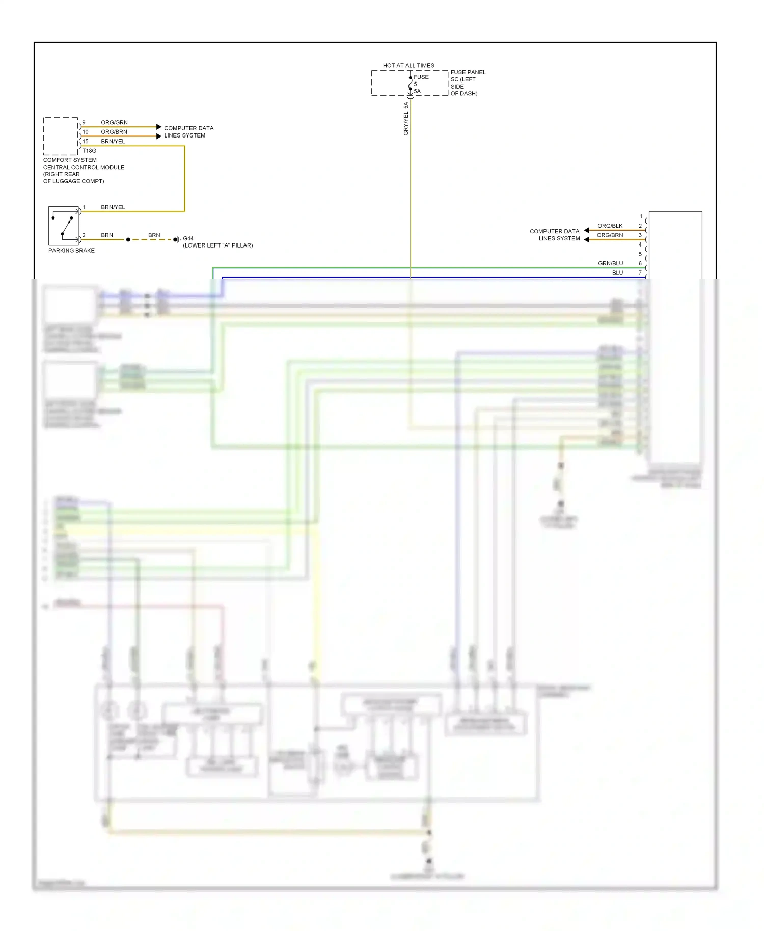 Wiring diagram yel for Audi TT 8J (2006-2010) (27 of 55)
