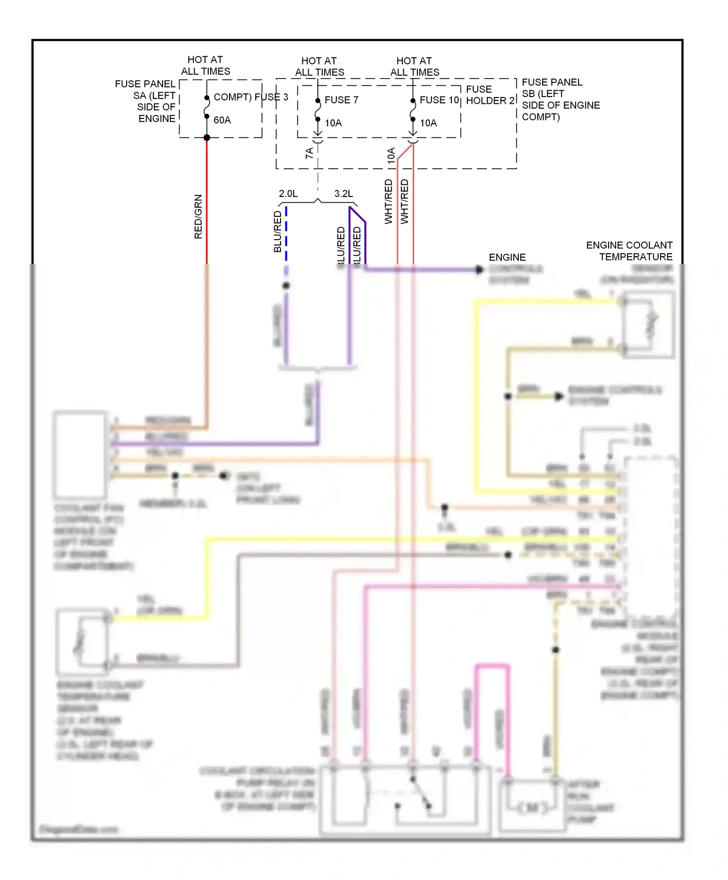 Wiring diagram yel/vio for Audi TT 8J (2006-2010) (2 of 9)