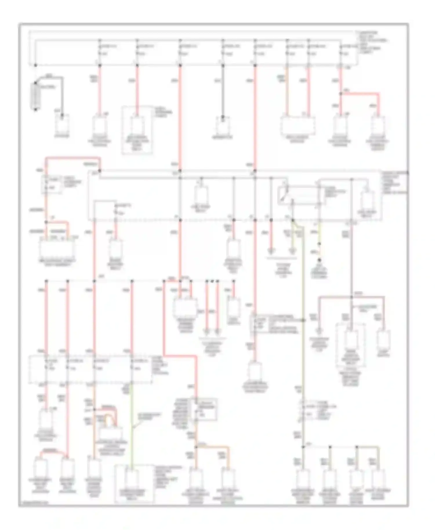 TT Audi 8N facelift (2003-2006): Power distribution circuit (1 of 4)