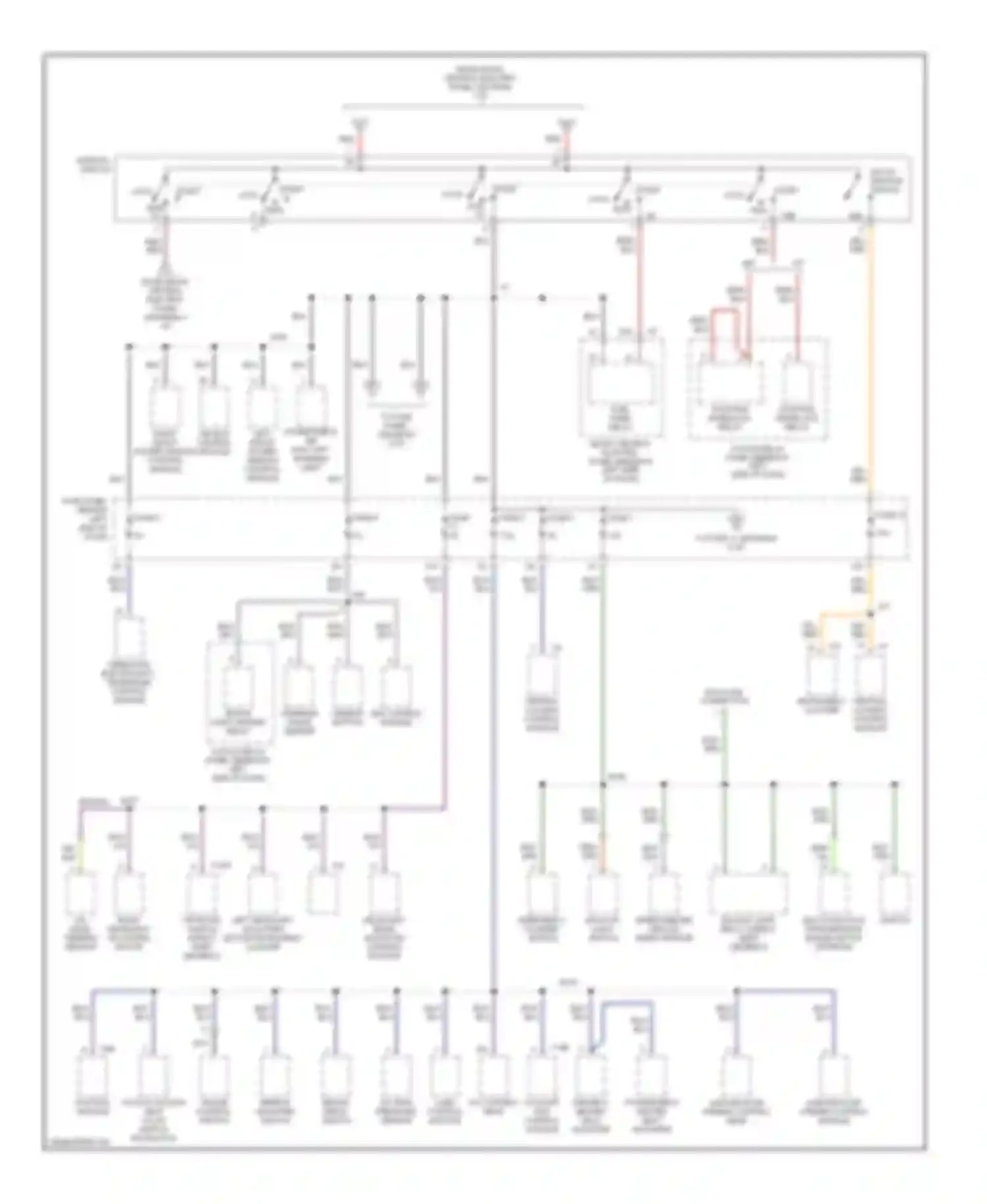 TT Audi 8N facelift (2003-2006): Power distribution circuit (2 of 4)