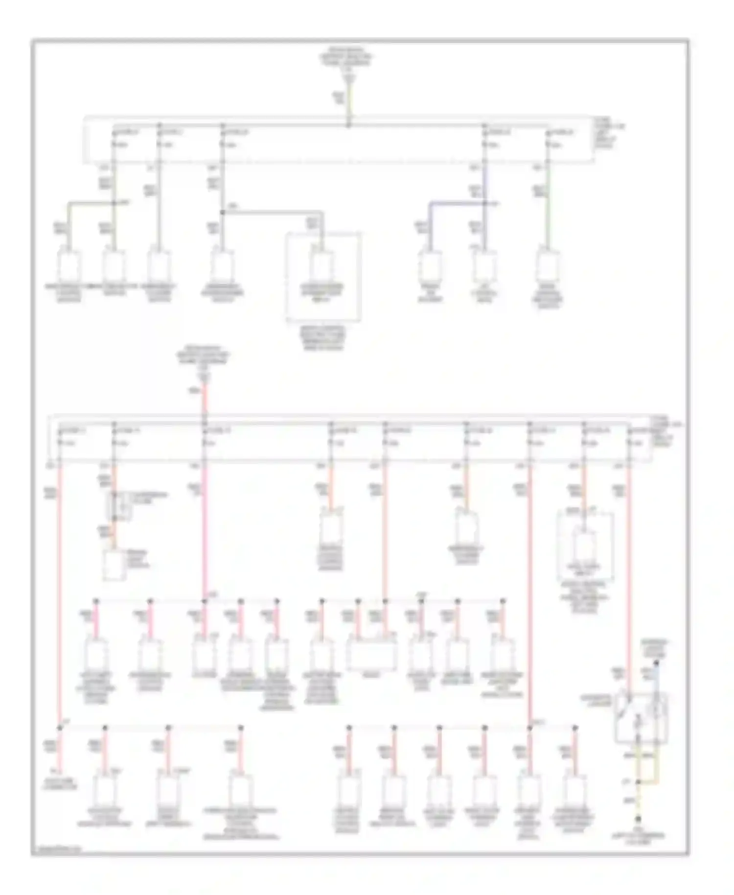 TT Audi 8N facelift (2003-2006): Power distribution circuit (3 of 4)