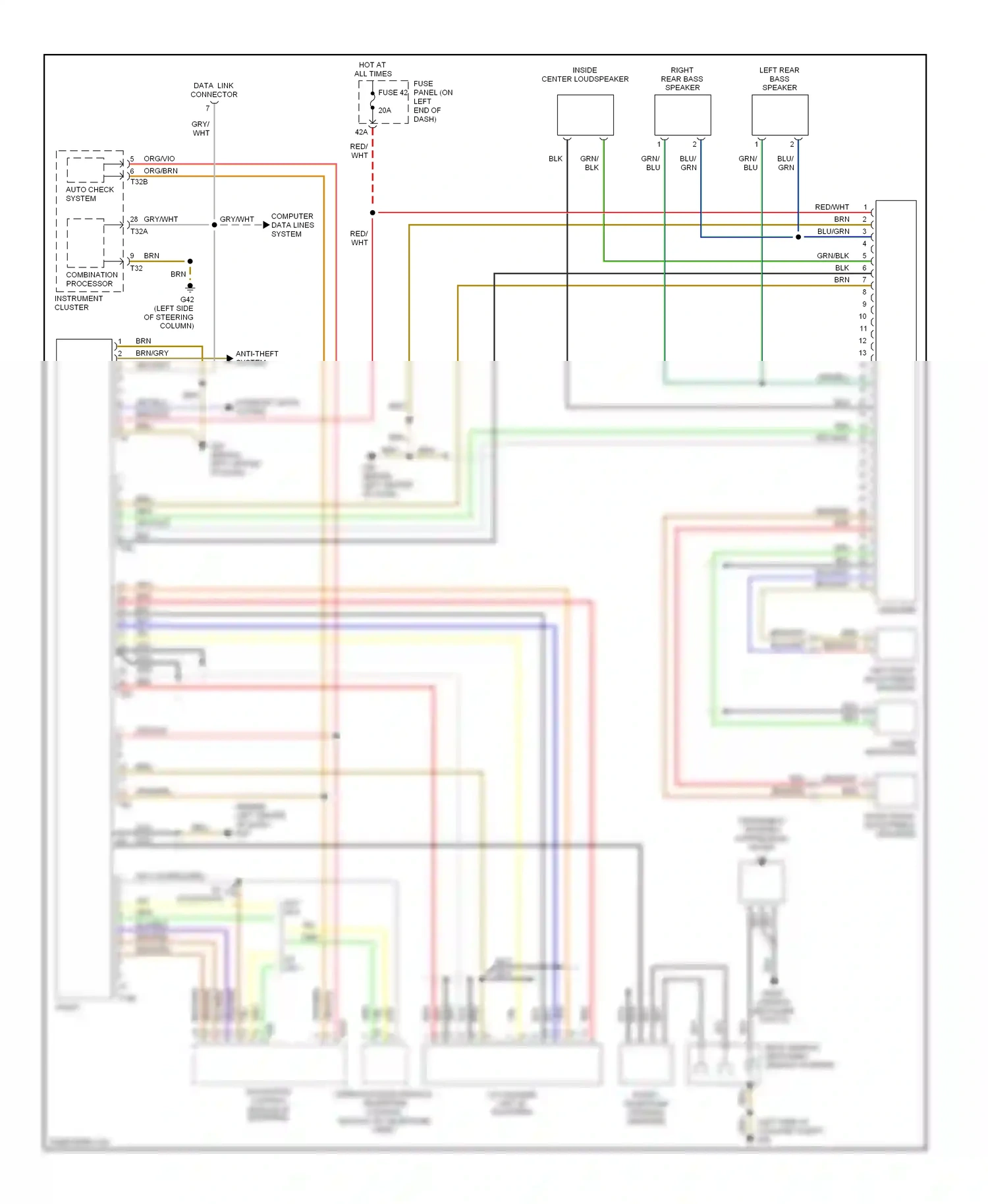 Wiring diagram brn for Audi TT 8N facelift (2003-2006) (43 of 57)
