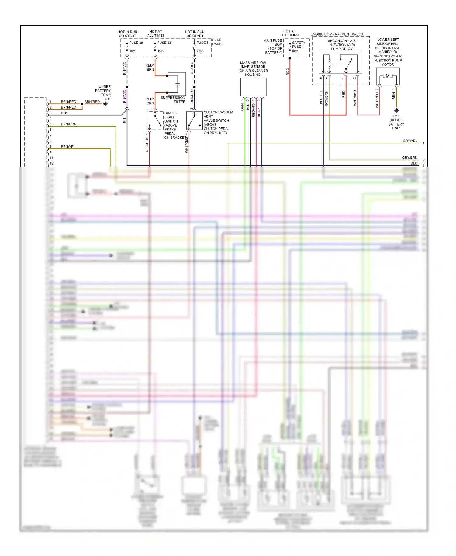 Wiring diagram fuse 13 for Audi TT 8N facelift (2003-2006) (4 of 5)