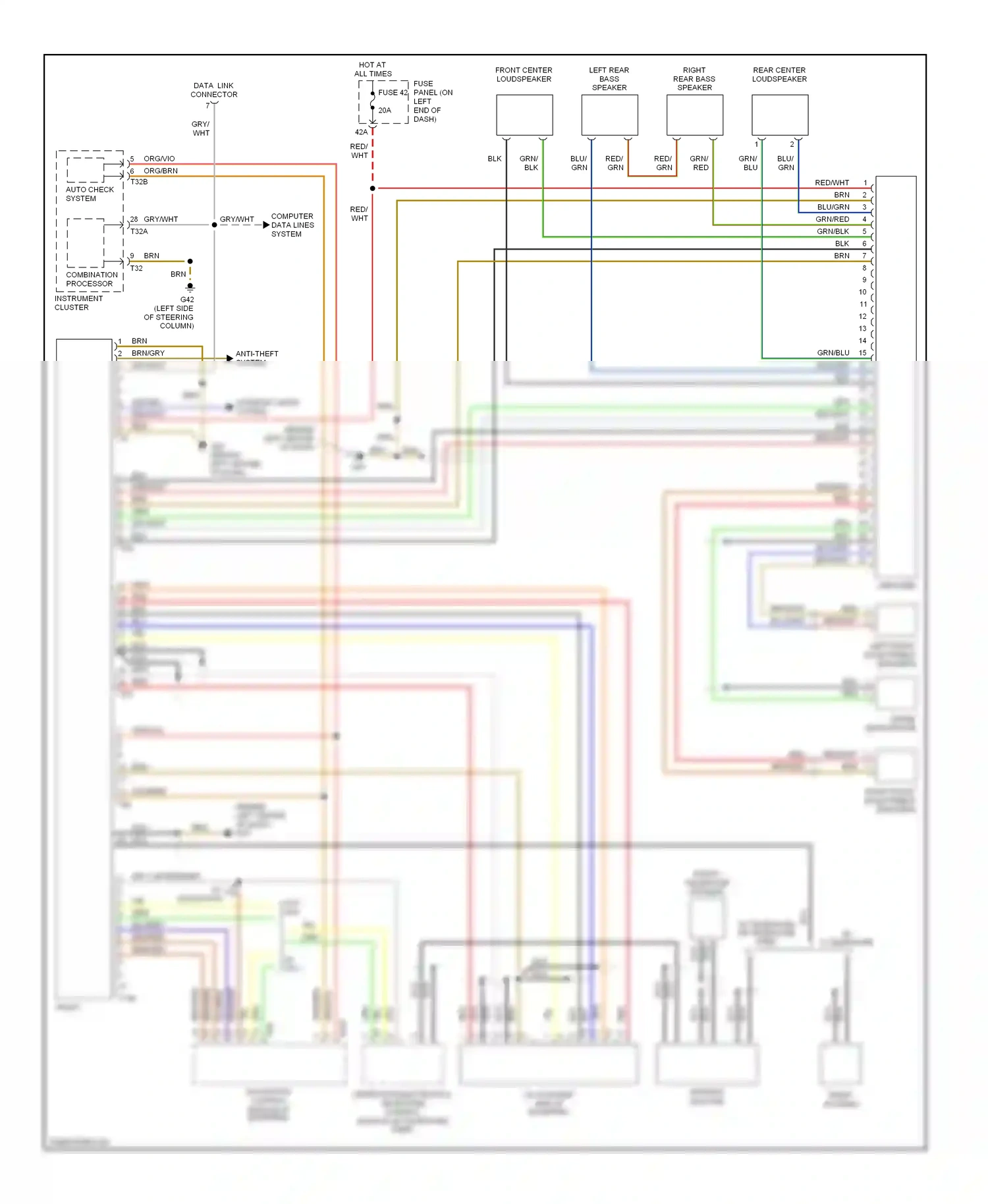 Wiring diagram grn/red for Audi TT 8N facelift (2003-2006) (6 of 13)