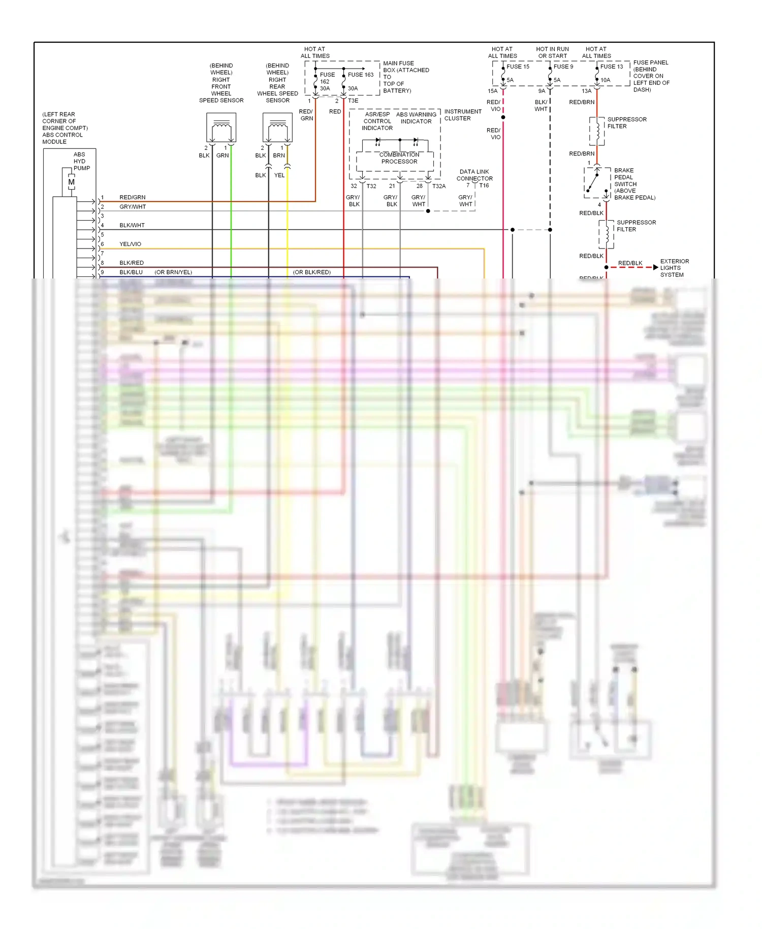 Wiring diagram left front abs inlet for Audi TT 8N facelift (2003-2006) (1 of 1)