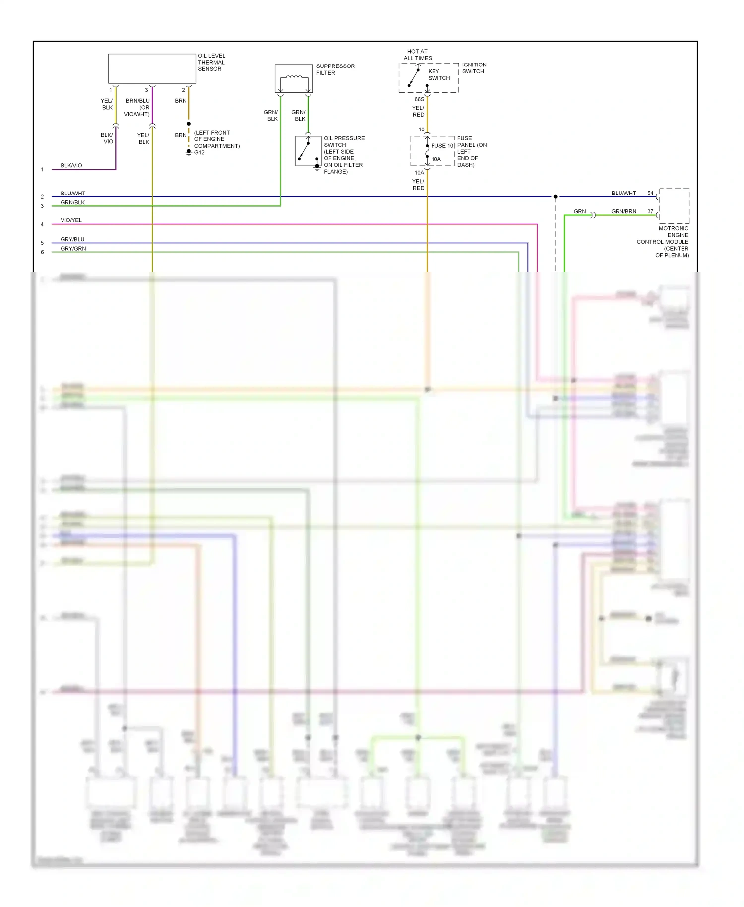 Wiring diagram oil level thermal sensor for Audi TT 8N facelift (2003-2006) (1 of 1)