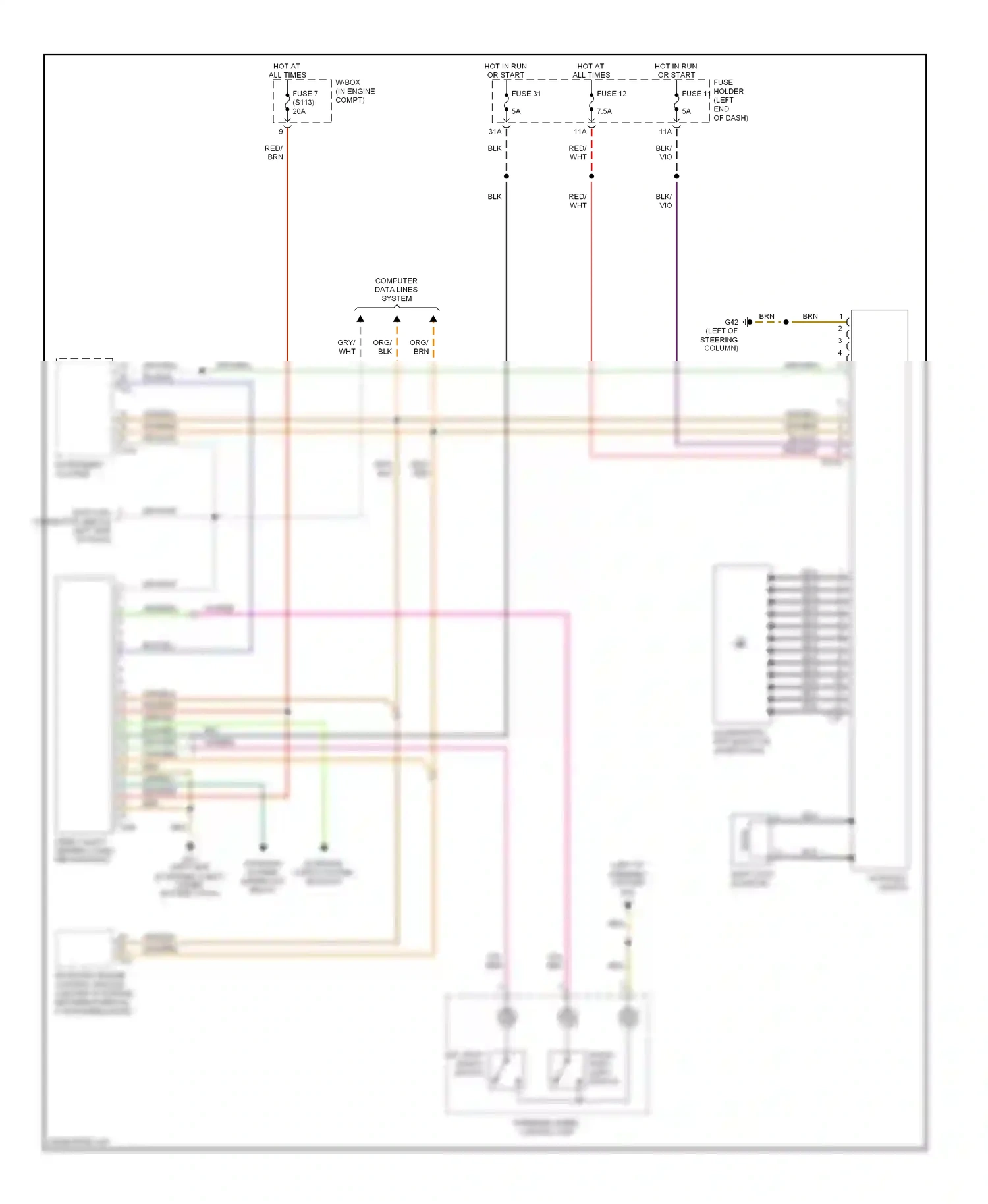 Wiring diagram red/brn for Audi TT 8N facelift (2003-2006) (11 of 18)