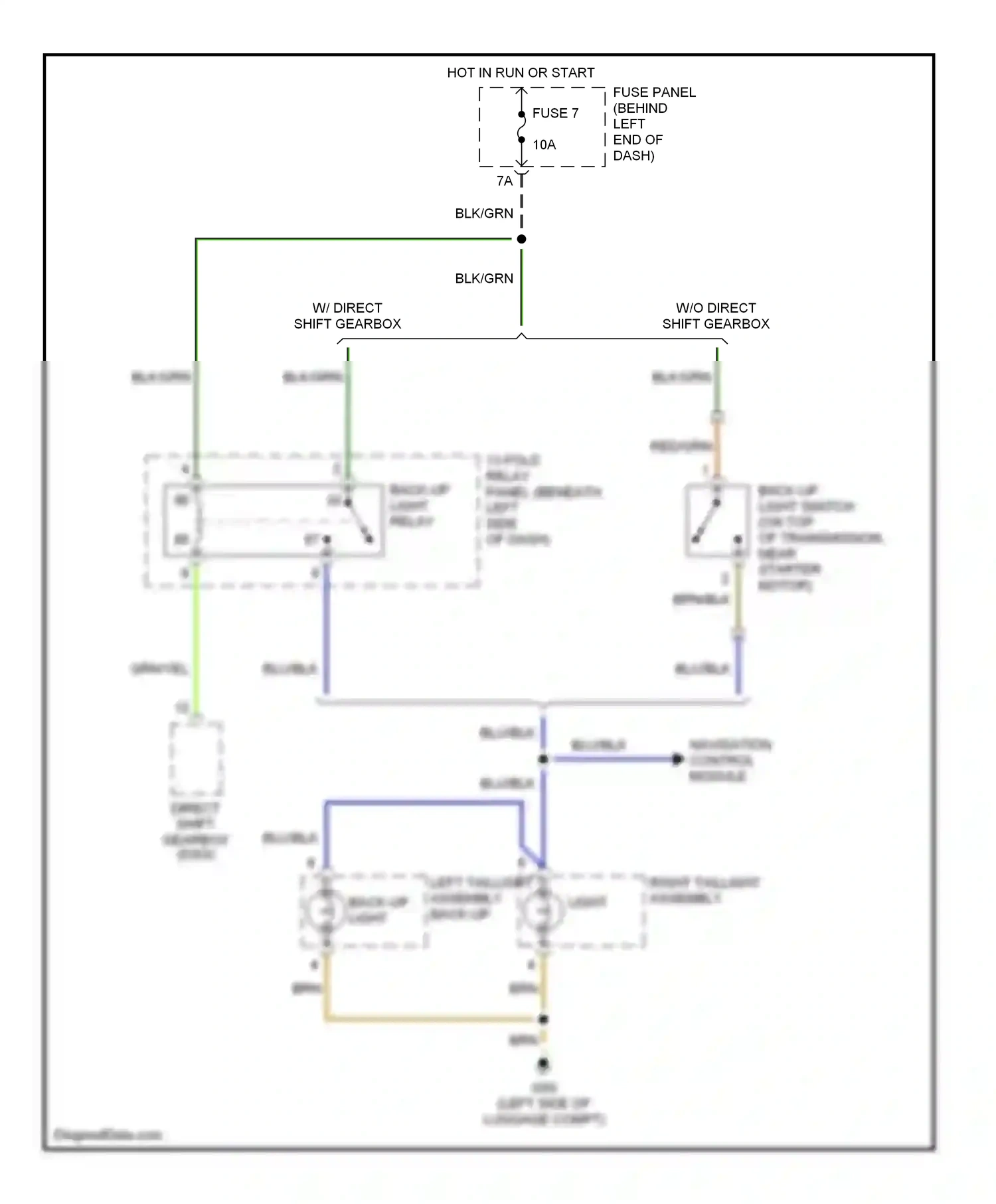 Wiring diagram right taillight assembly for Audi TT 8N facelift (2003-2006) (1 of 1)