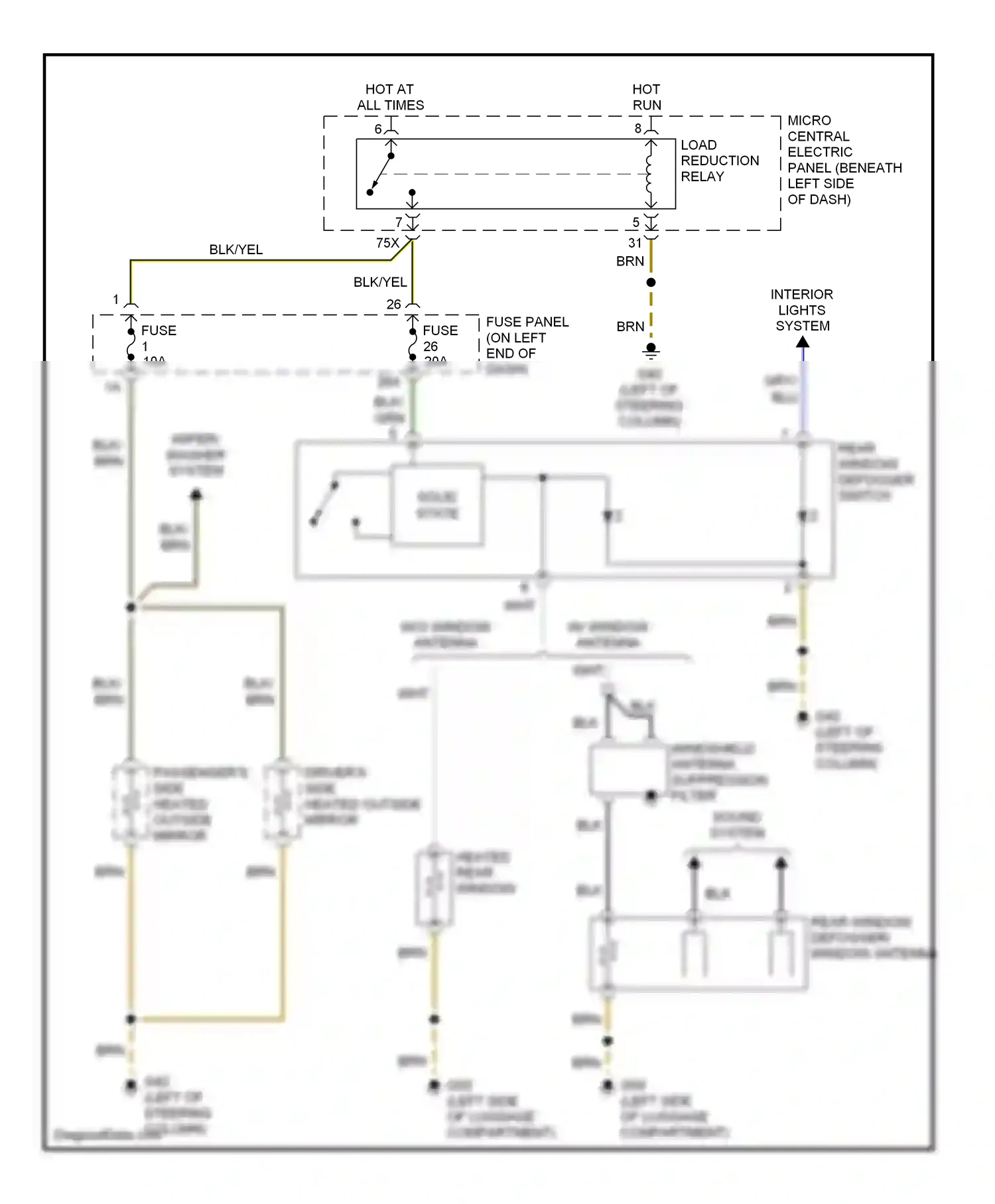 Wiring diagram windshield antenna suppression filter for Audi TT 8N facelift (2003-2006) (3 of 3)