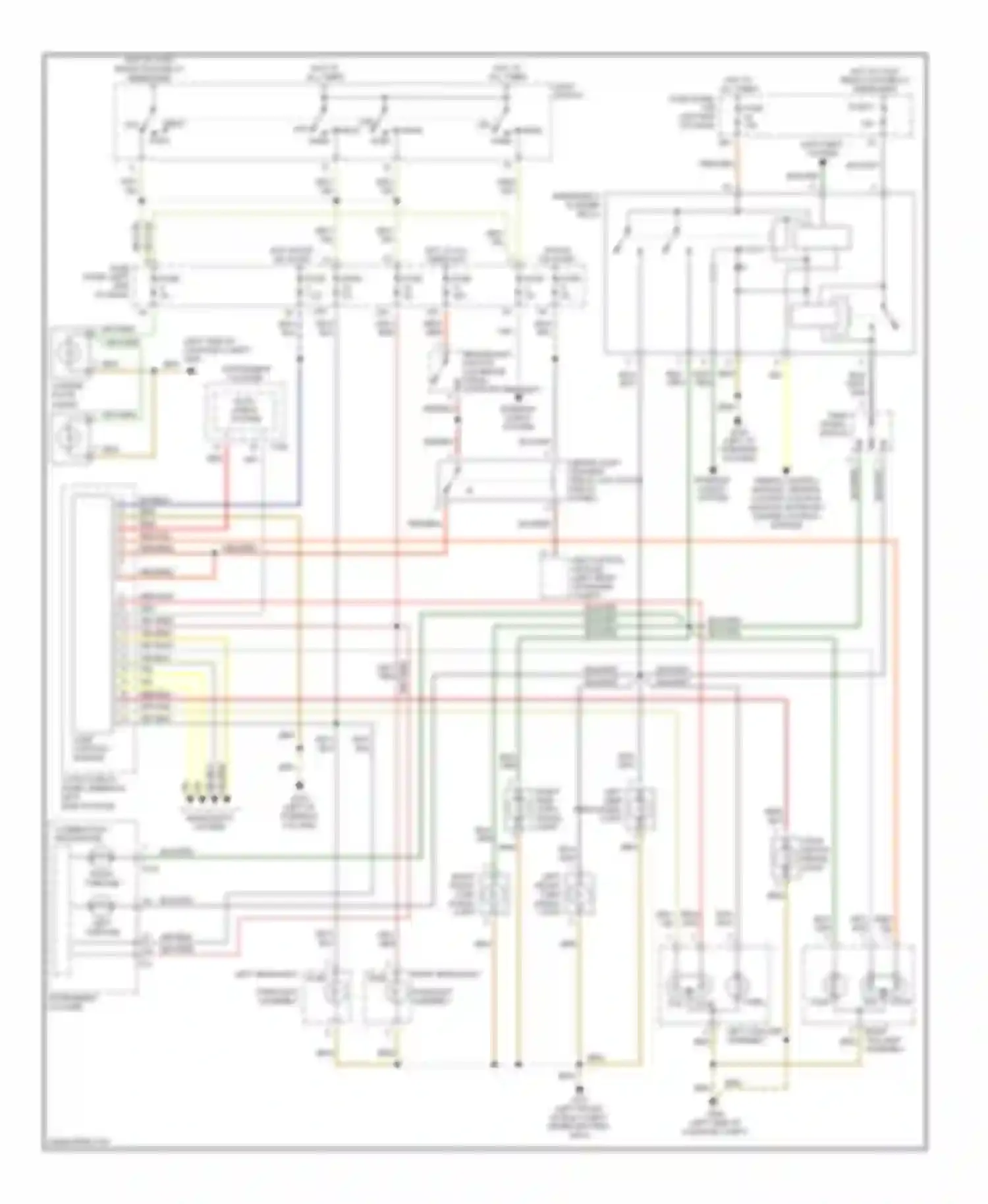 TT Audi 8N (1998-2003): Exterior lamps circuit, with drl, with driver information center