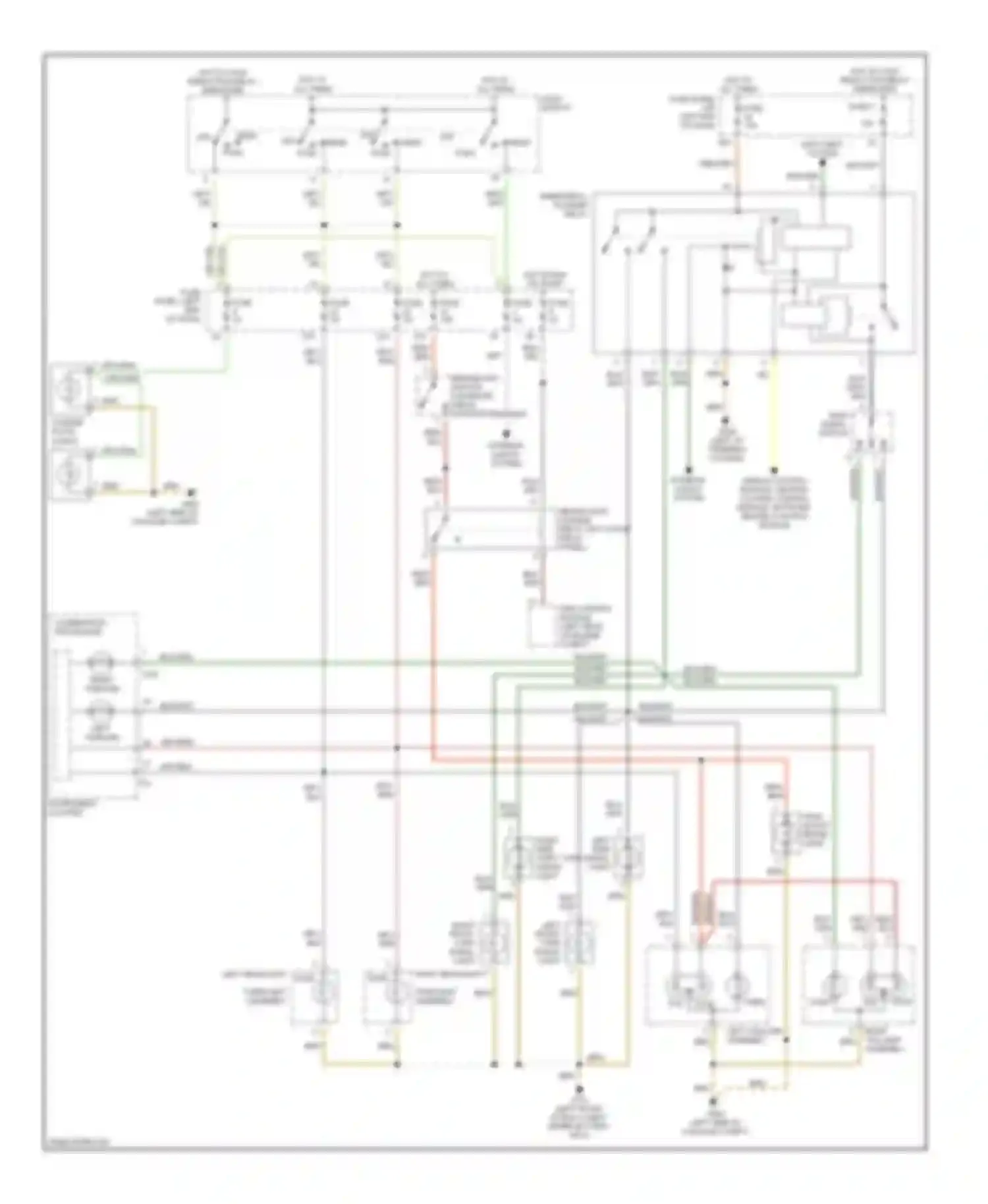 TT Audi 8N (1998-2003): Exterior lamps circuit, with drl, without driver information center