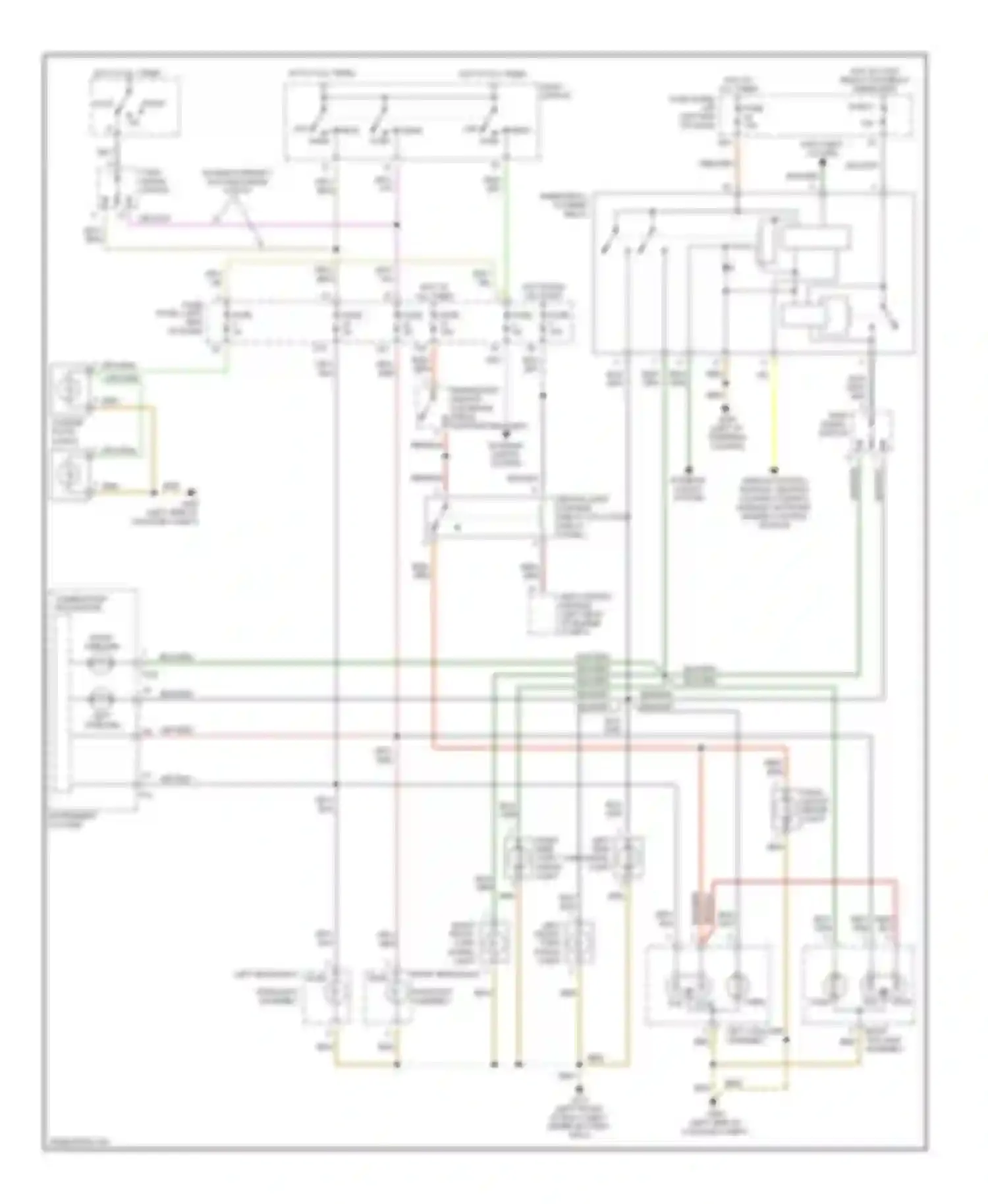 TT Audi 8N (1998-2003): Exterior lamps circuit, without drl, without driver information center