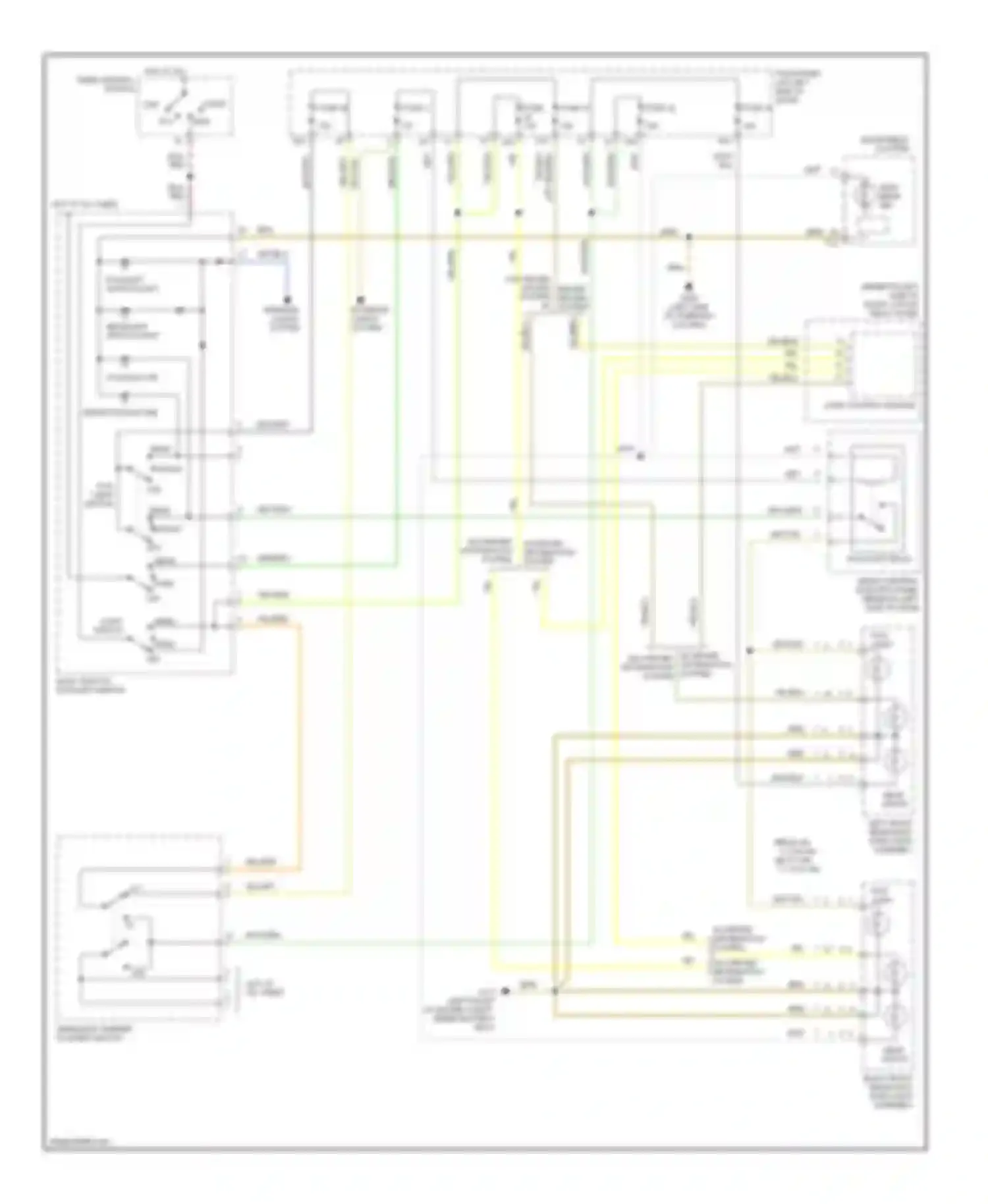 TT Audi 8N (1998-2003): Headlamps circuit, without drl without high intensity gas discharge headlights, without drl, without high intensity gas discharge headlights