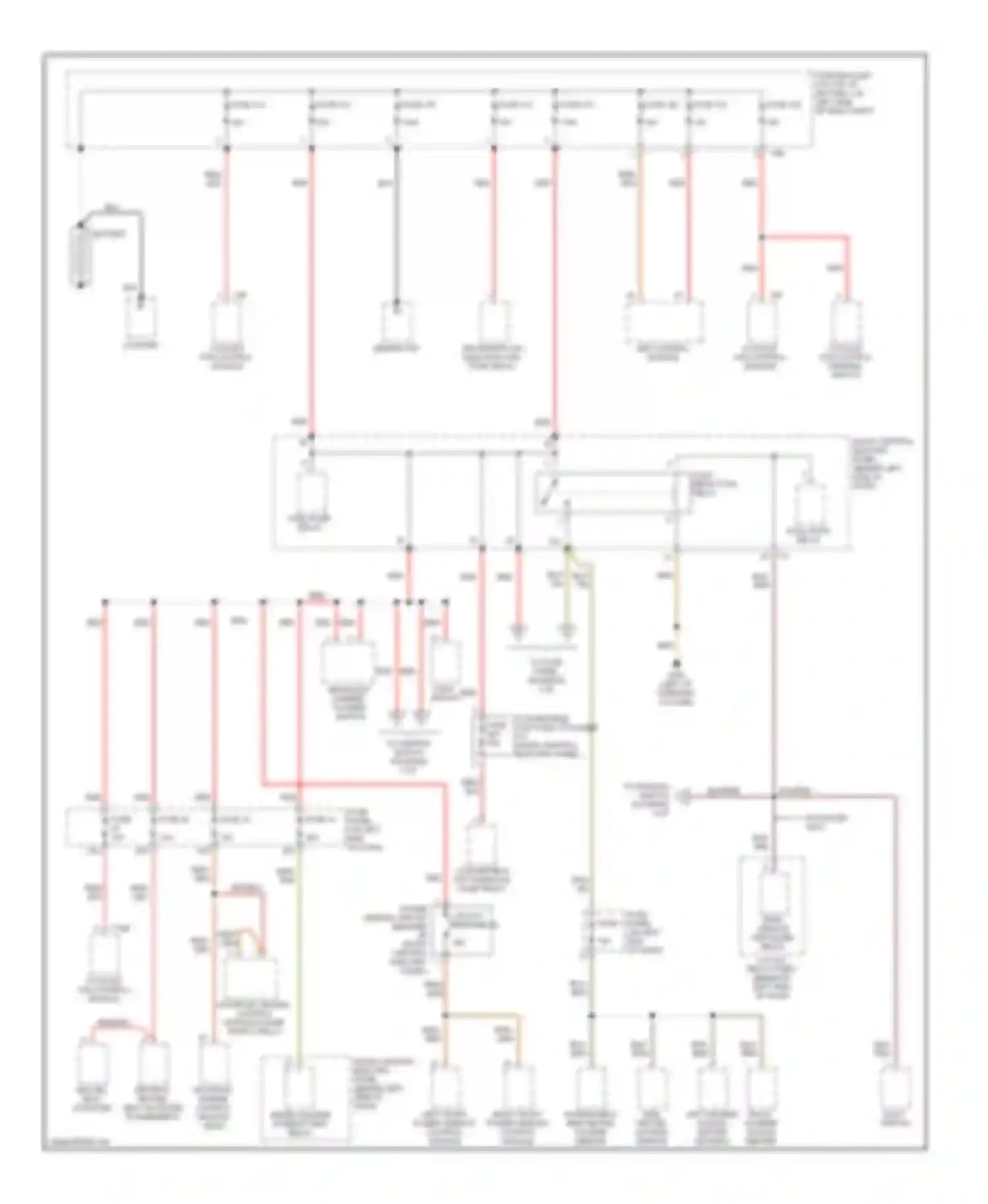 TT Audi 8N (1998-2003): Power distribution circuit (1 of 3)