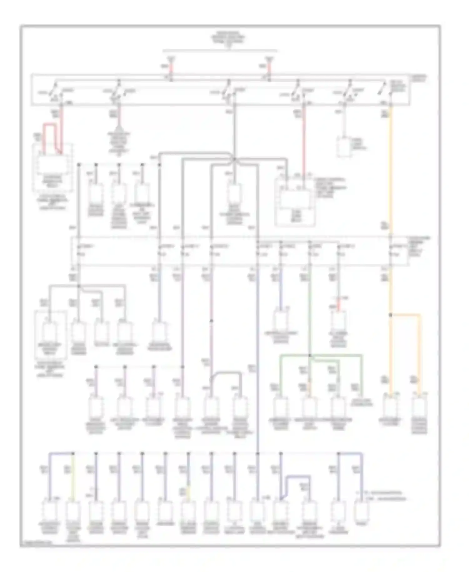 TT Audi 8N (1998-2003): Power distribution circuit (2 of 3)