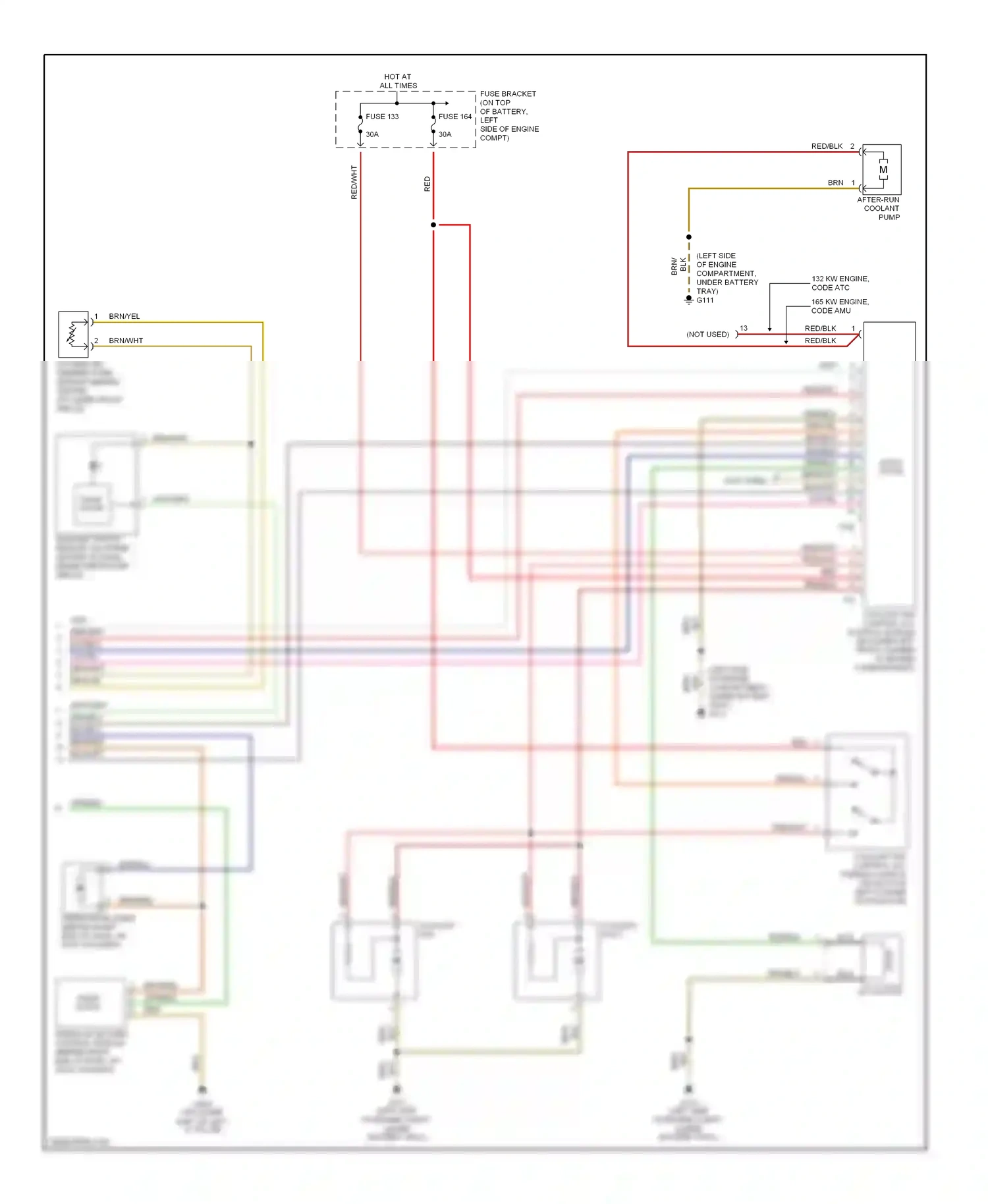 Wiring diagram after-run coolant pump for Audi TT 8N (1998-2003) (1 of 1)