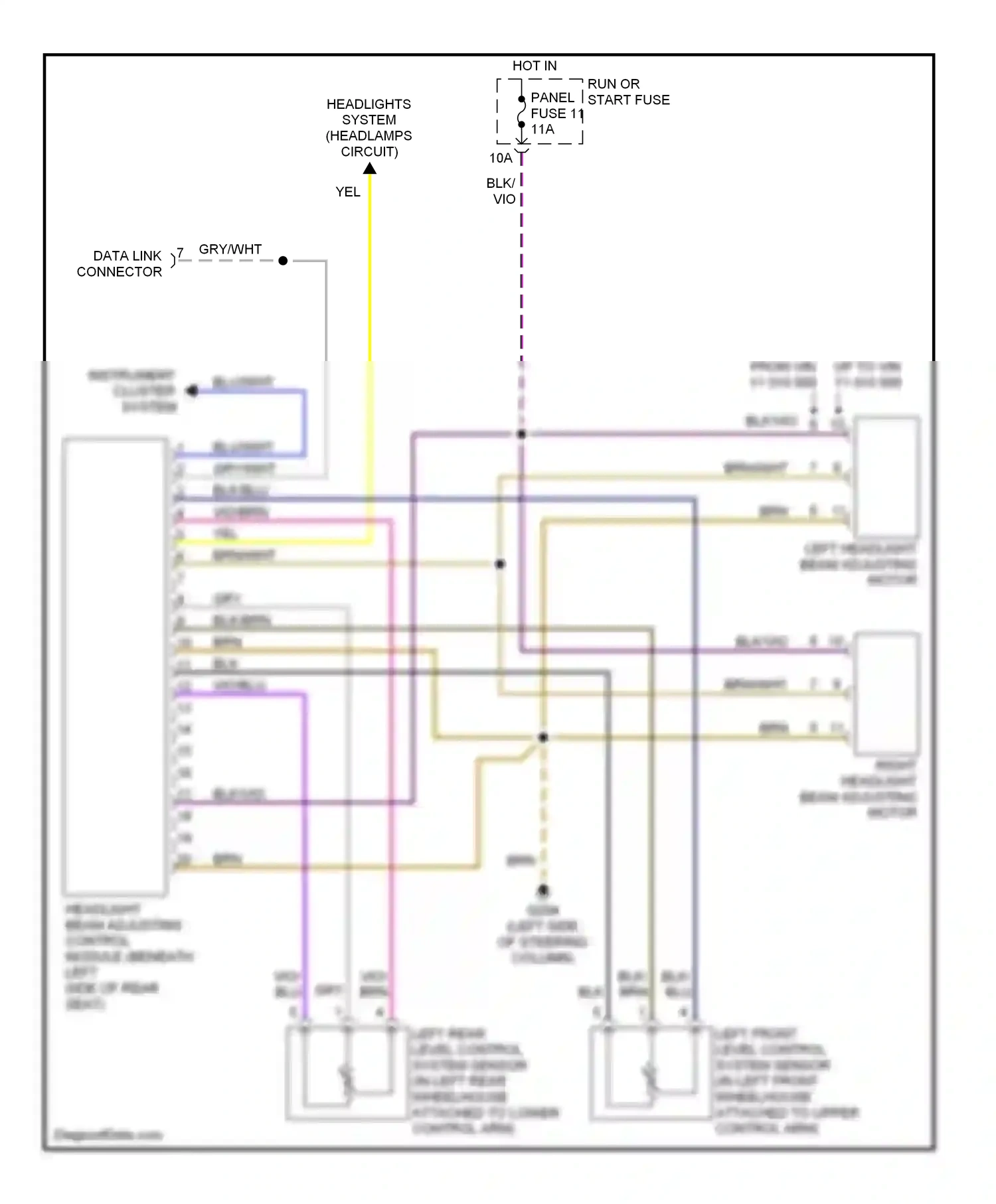 Wiring diagram blk/brn for Audi TT 8N (1998-2003) (3 of 5)