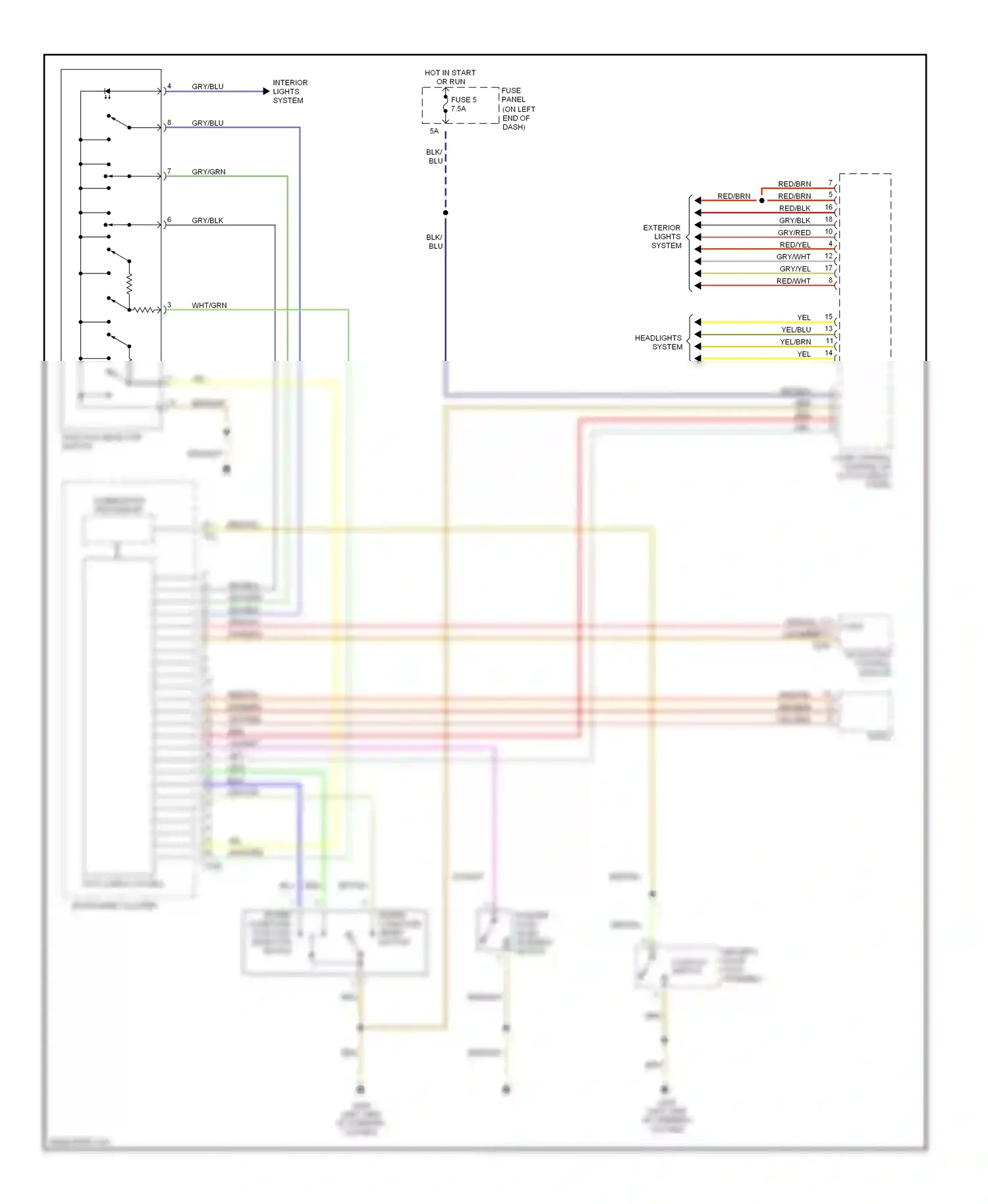 Wiring diagram board computer function selector switch for Audi TT 8N (1998-2003) (1 of 1)