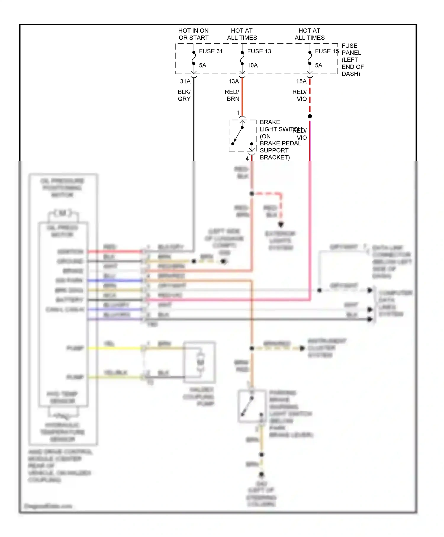 Wiring diagram brn/red for Audi TT 8N (1998-2003) (11 of 18)