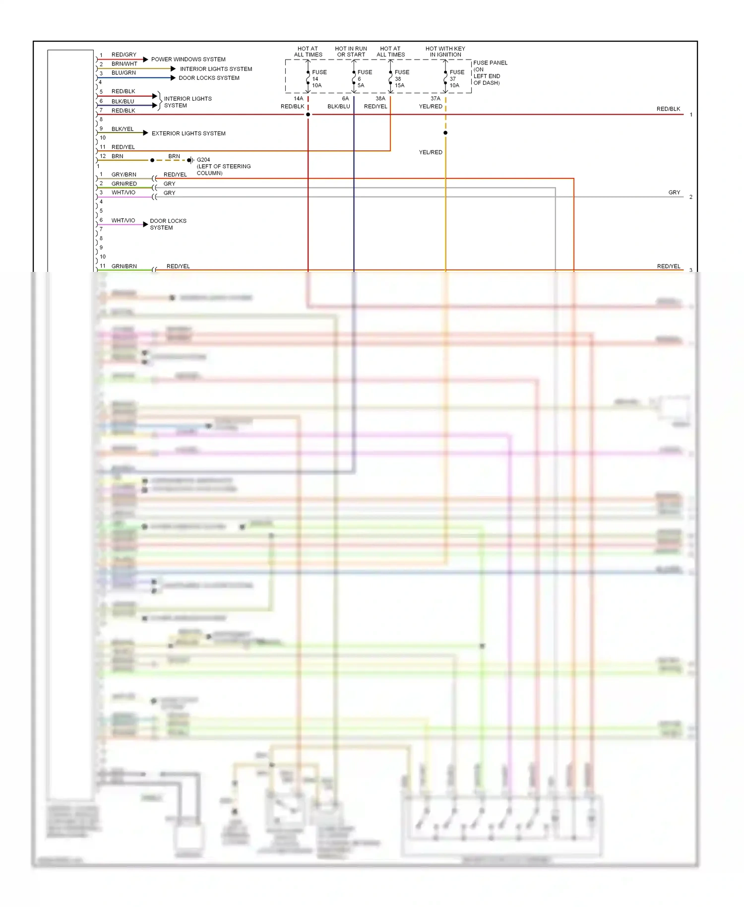 Wiring diagram grn/red for Audi TT 8N (1998-2003) (1 of 11)