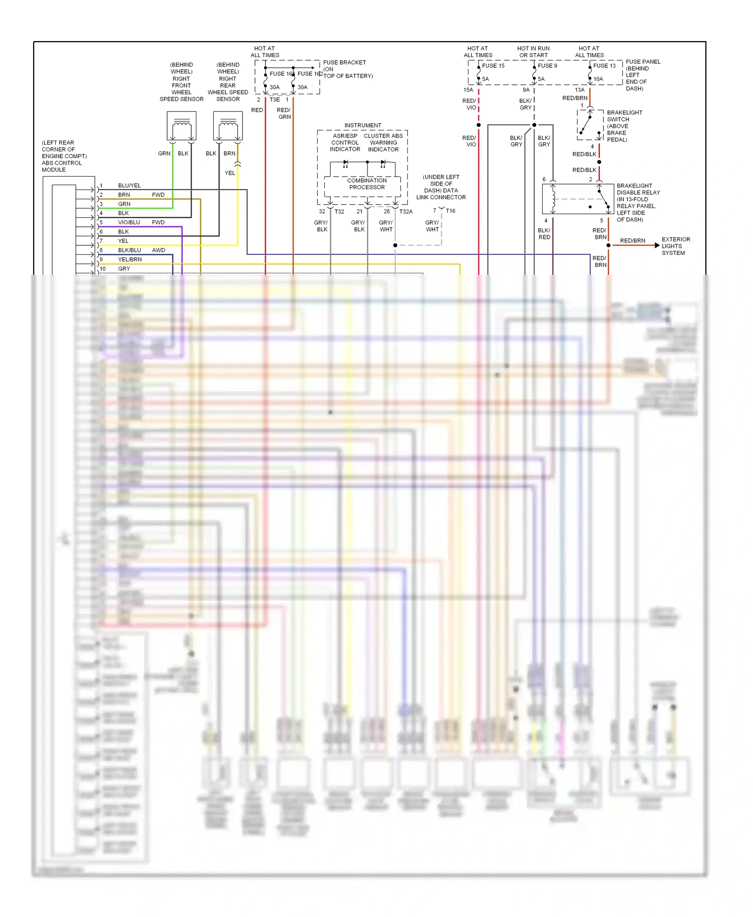 Wiring diagram gry/brn for Audi TT 8N (1998-2003) (1 of 9)