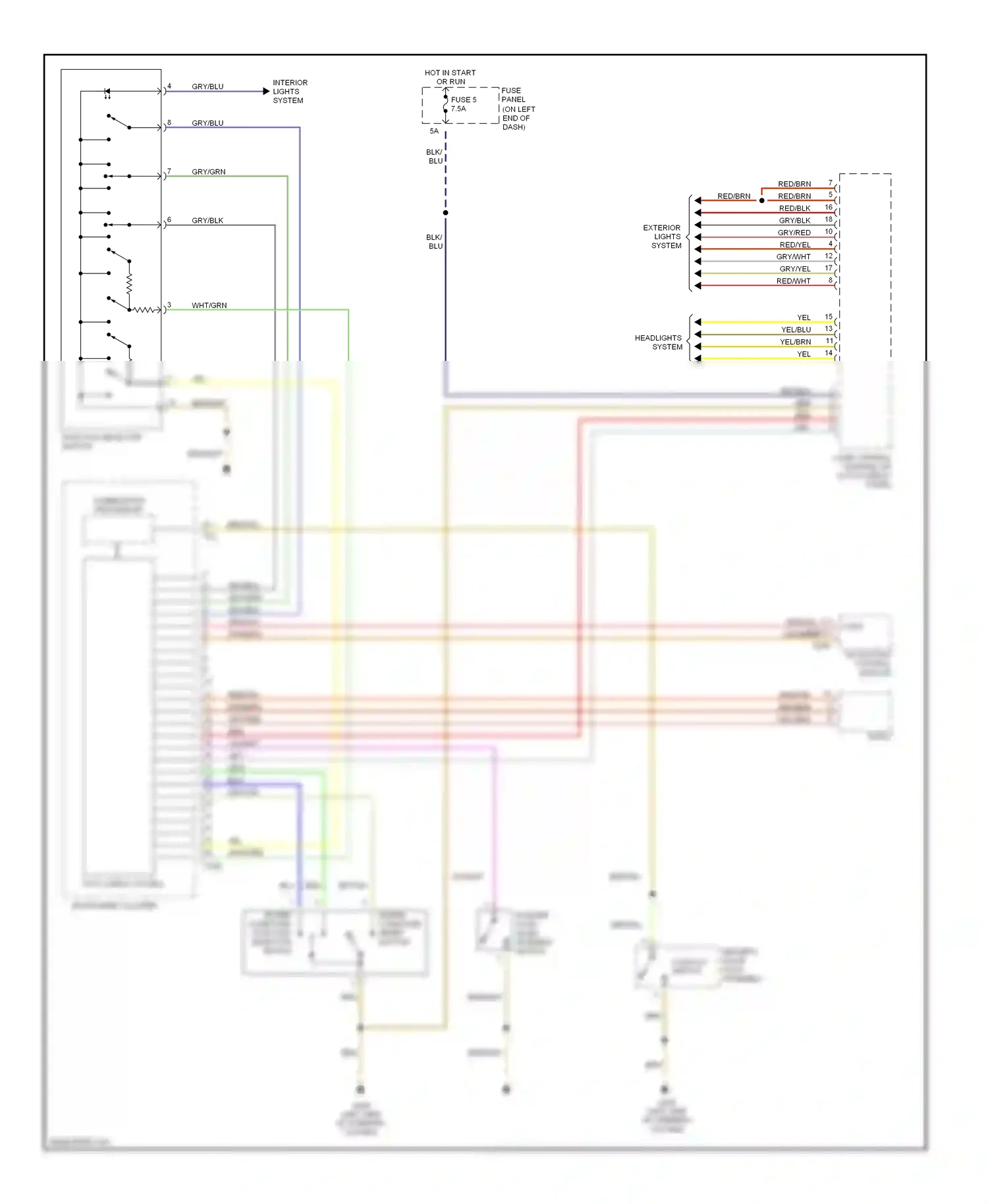 Wiring diagram gry/wht for Audi TT 8N (1998-2003) (11 of 24)