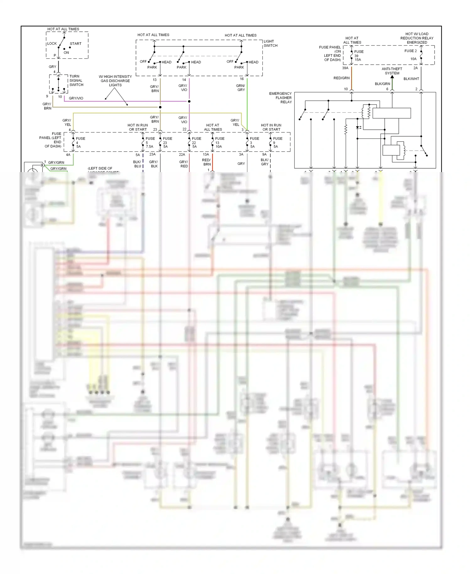 Wiring diagram license plate lights for Audi TT 8N (1998-2003) (3 of 4)