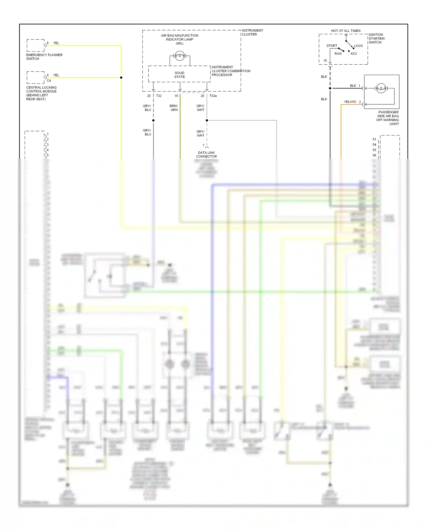 Audi TT 8N (1998-2003) lock wiring diagram  (6 of 6)