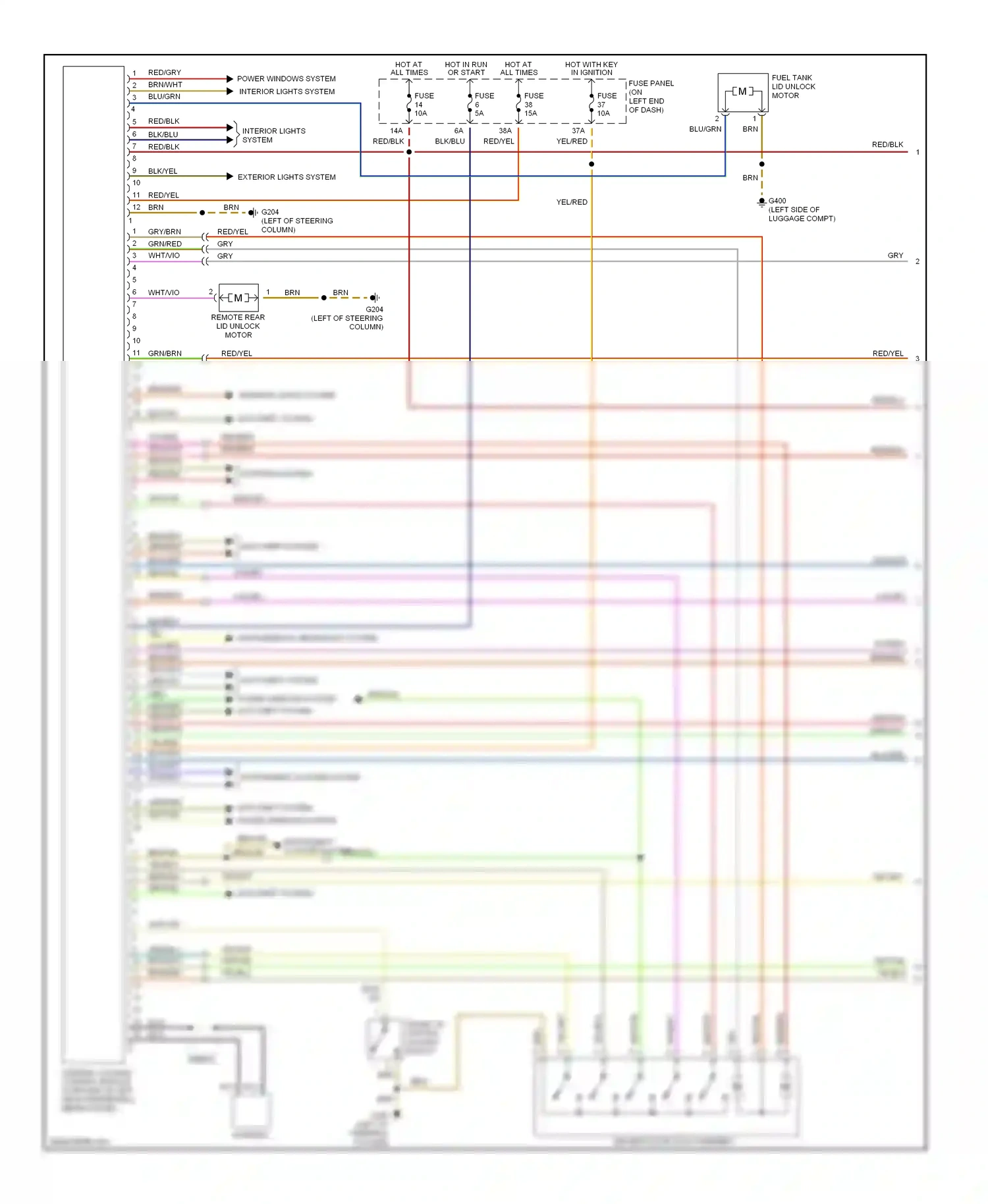 Wiring diagram starting system for Audi TT 8N (1998-2003) (2 of 3)