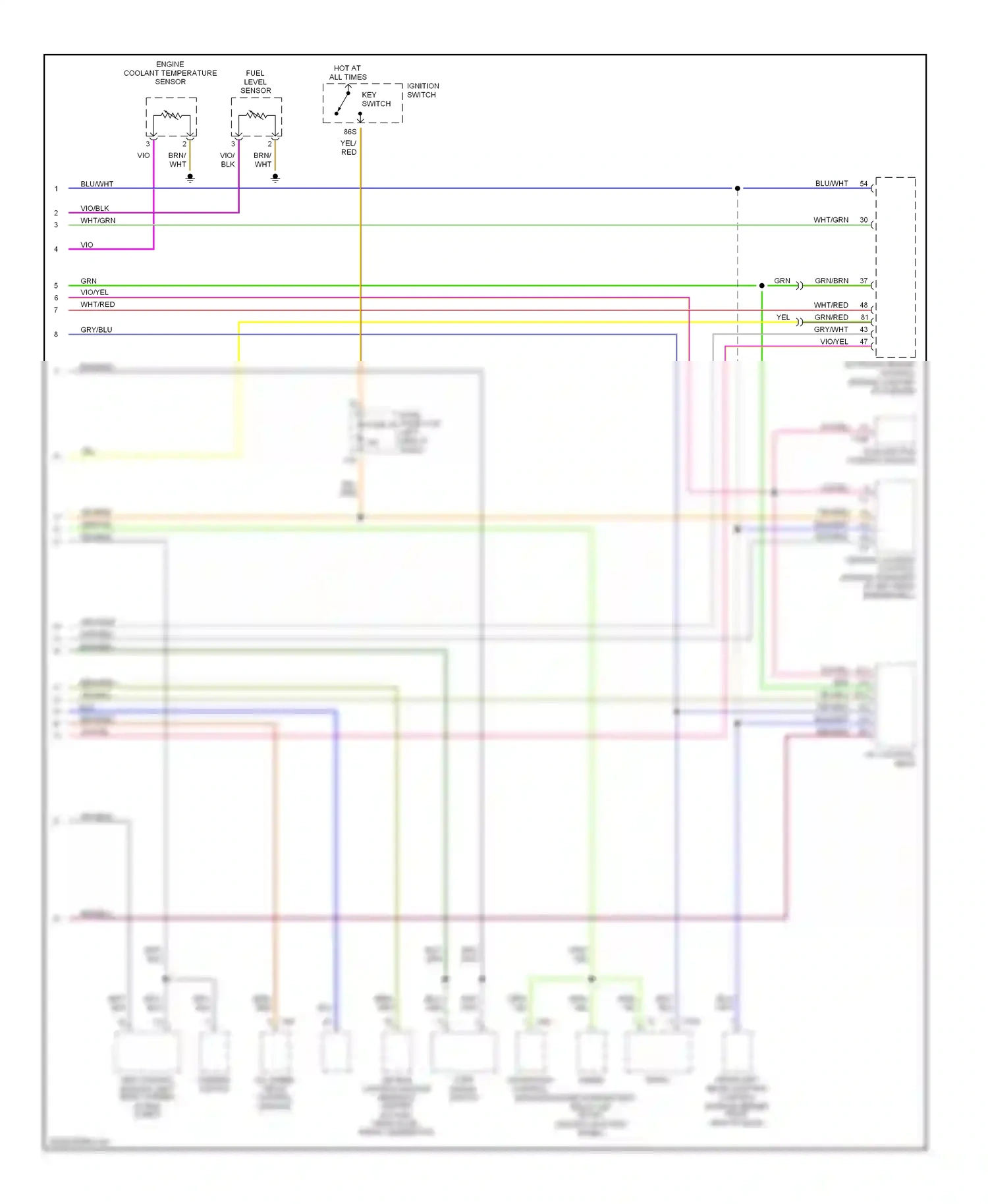 Wiring diagram vio/yel for Audi TT 8N (1998-2003) (5 of 8)