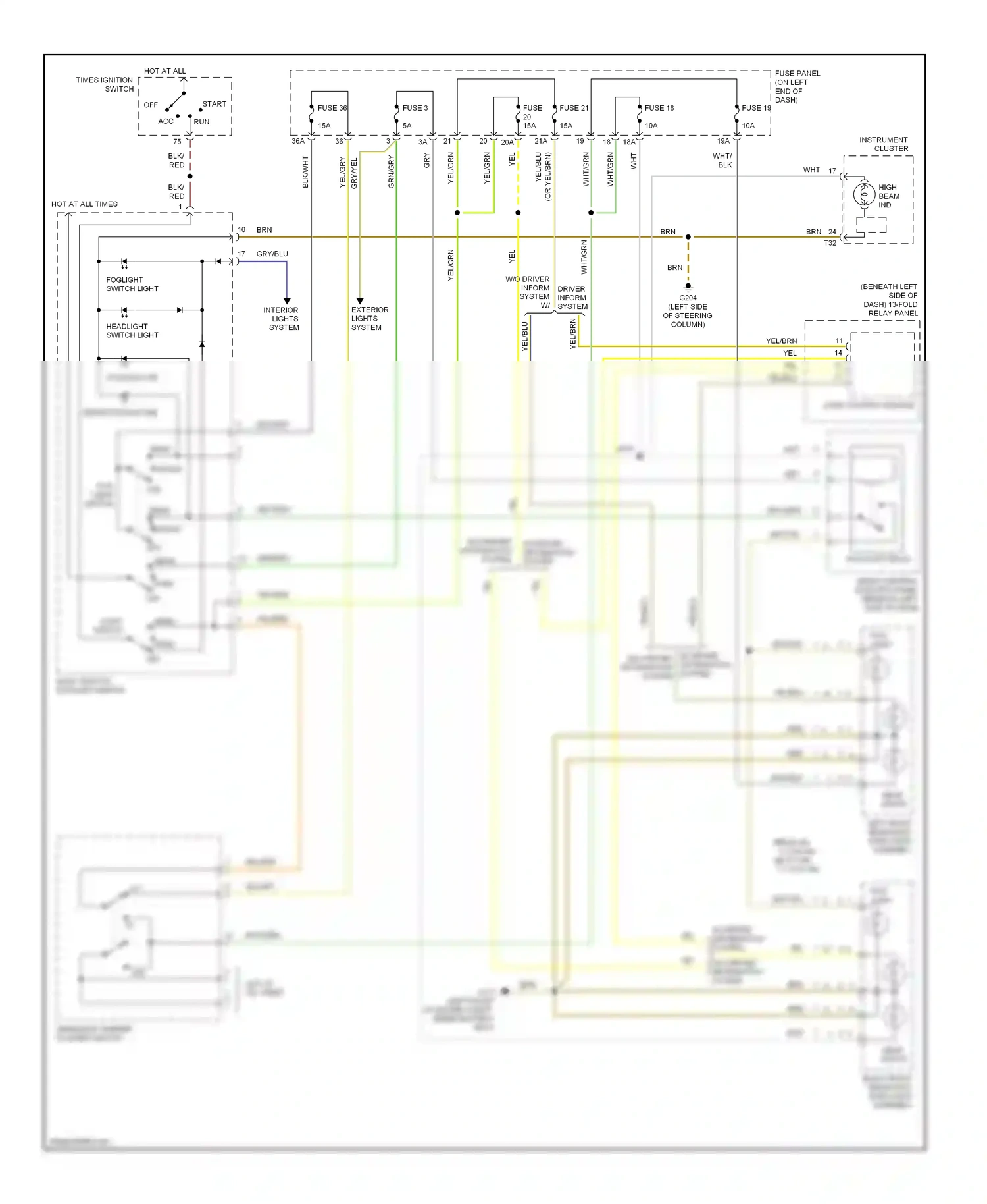 Wiring diagram wht/blk for Audi TT 8N (1998-2003) (6 of 13)