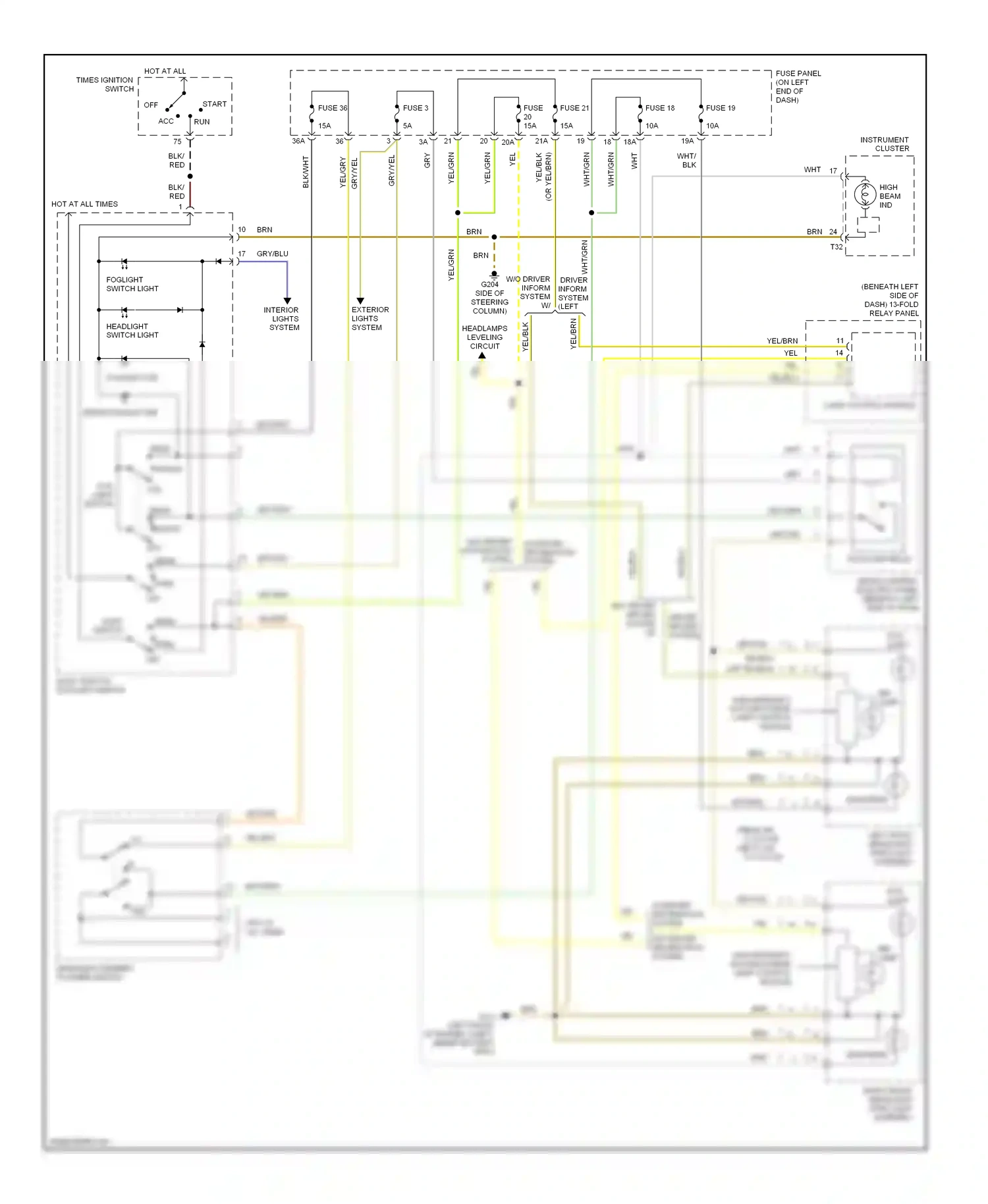 Wiring diagram wht/grn for Audi TT 8N (1998-2003) (5 of 13)