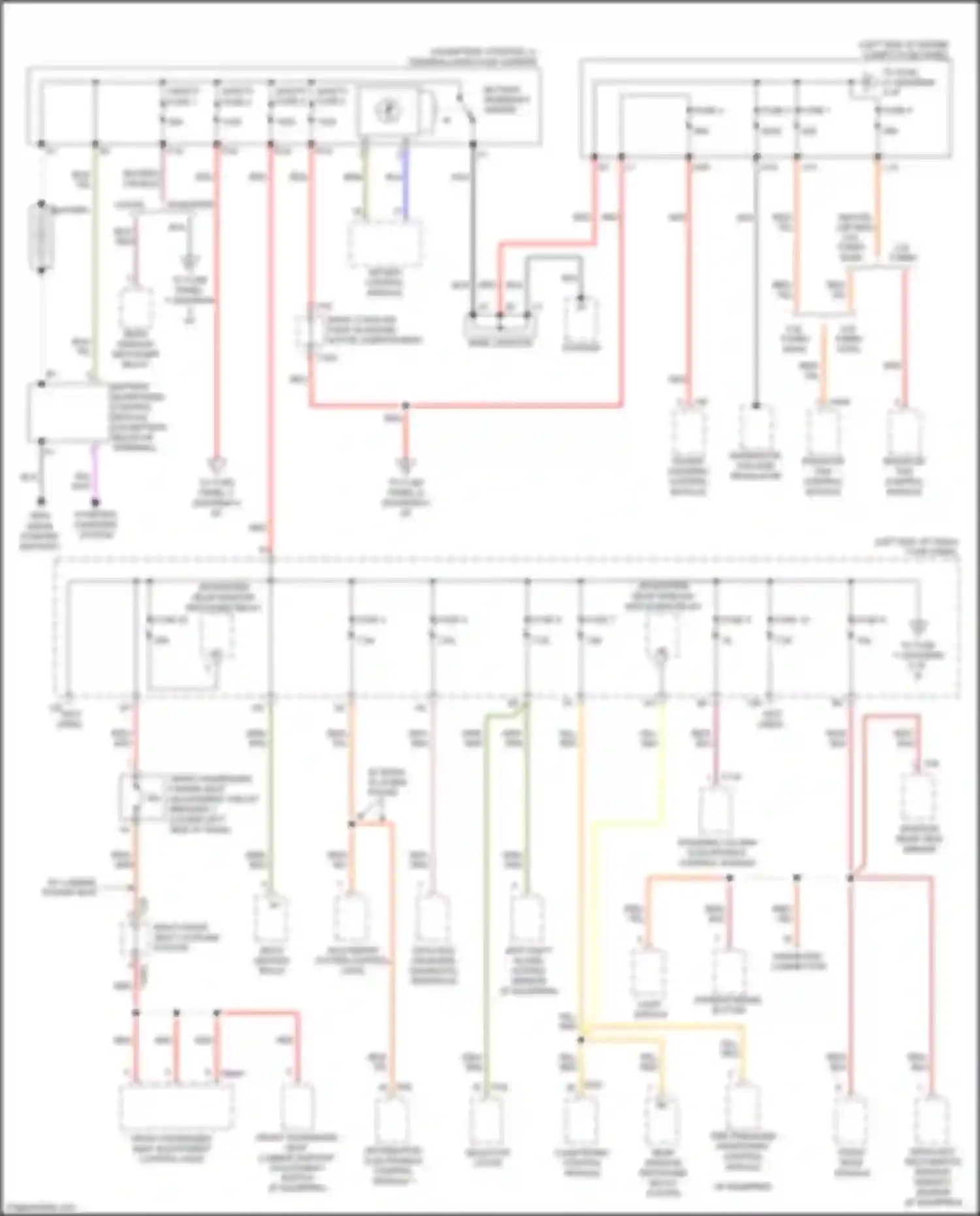 TT Audi 8S facelift (2018-2024): Power distribution circuit (1 of 5)
