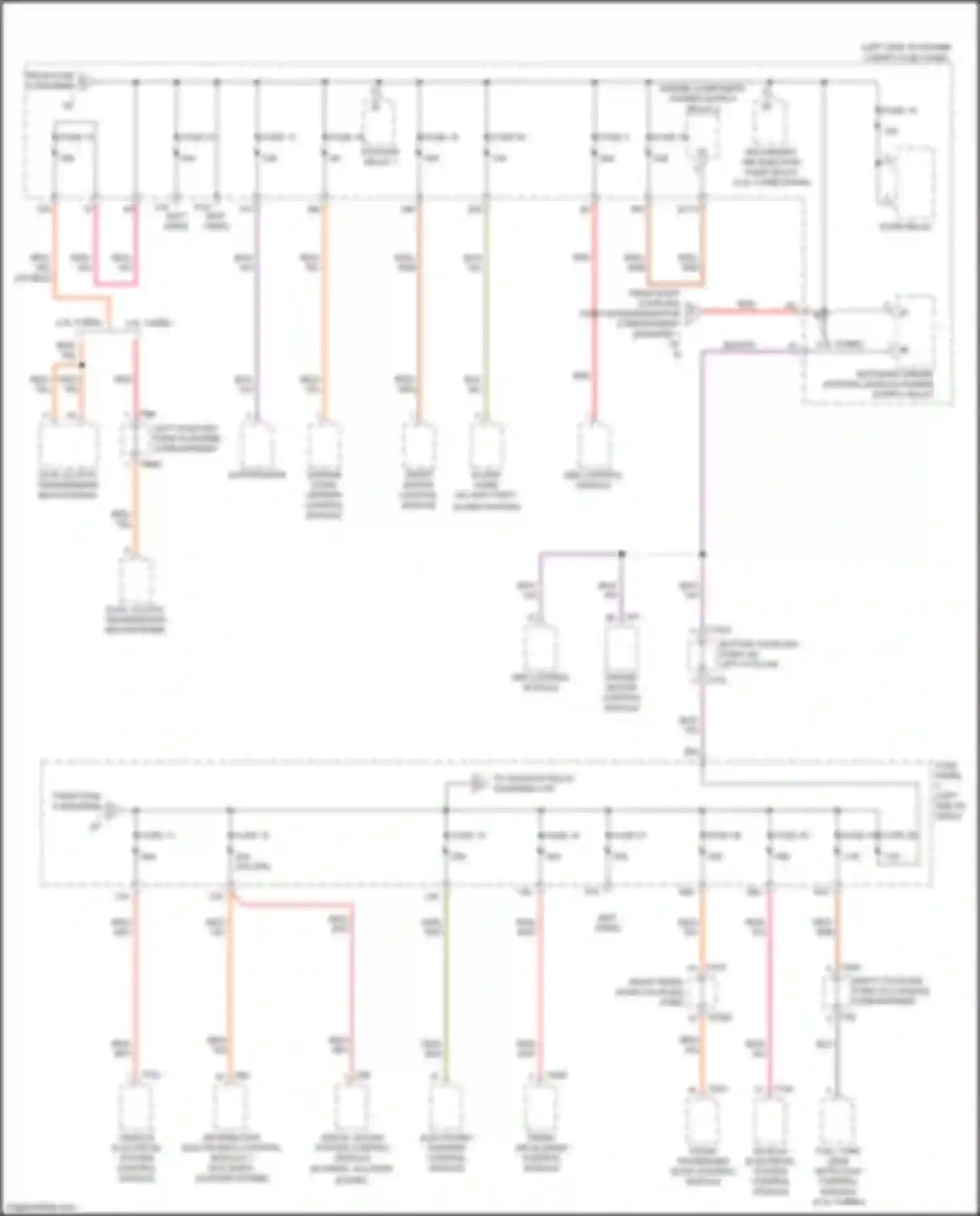 TT Audi 8S facelift (2018-2024): Power distribution circuit (2 of 5)