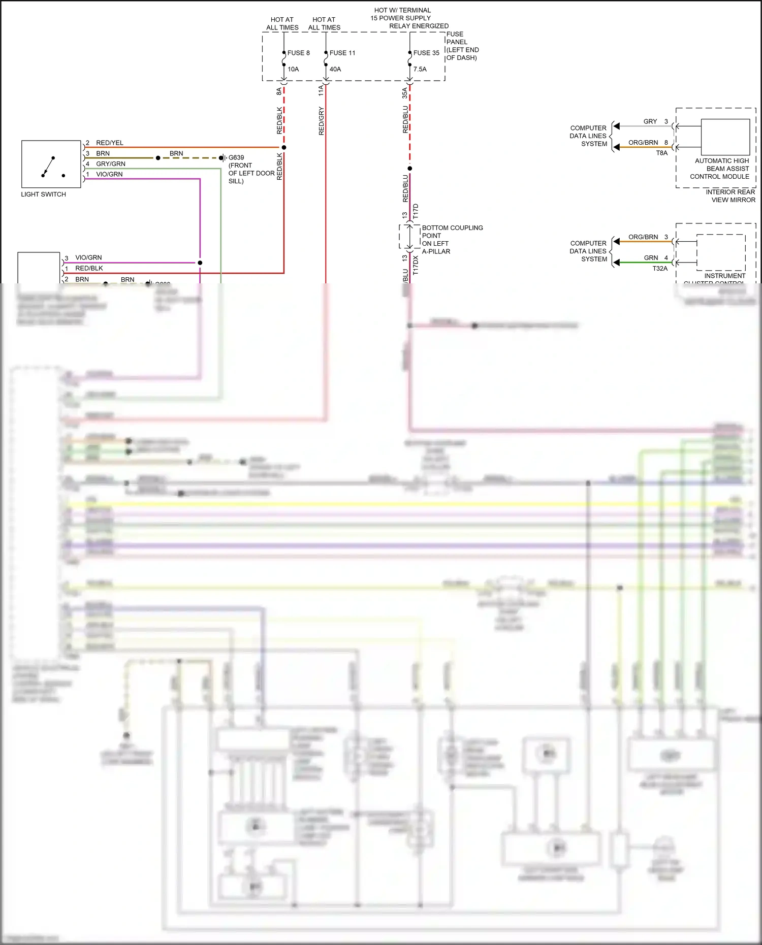 Wiring diagram brn/blu for Audi TT 8S facelift (2018-2024) (25 of 46)