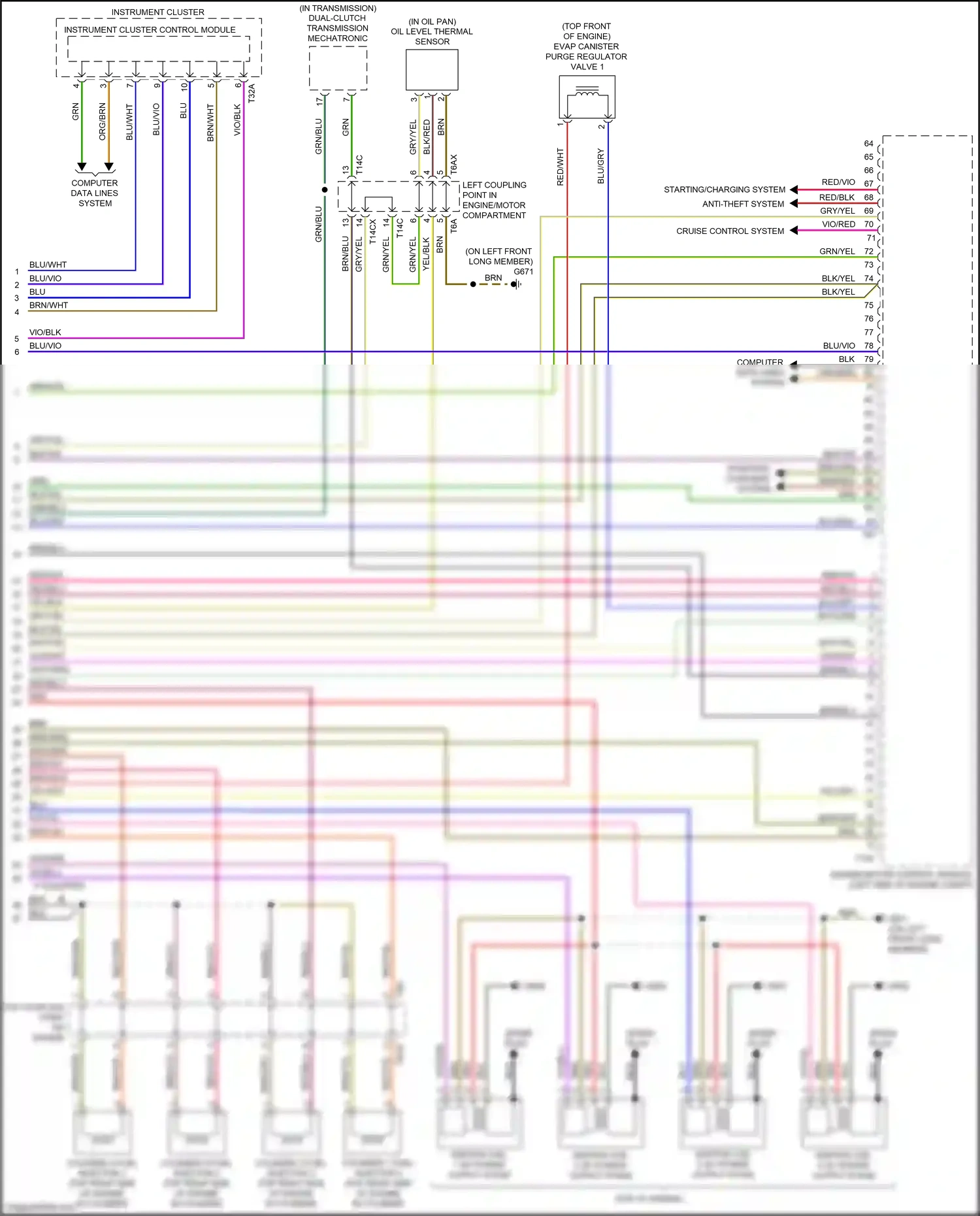 Wiring diagram computer data lines system for Audi TT 8S facelift (2018-2024) (86 of 88)