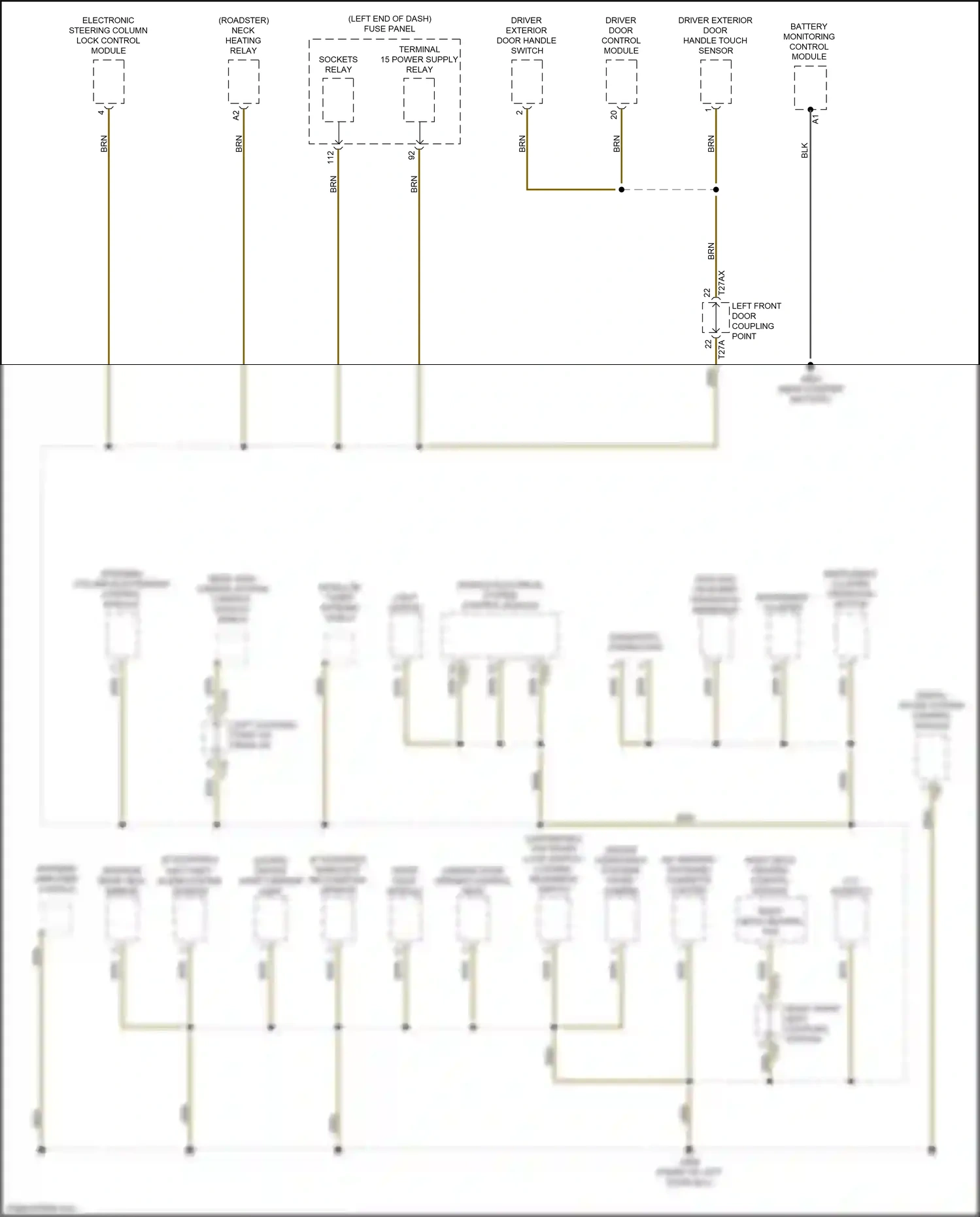 Wiring diagram electronic steering column lock control module for Audi TT 8S facelift (2018-2024) (2 of 4)