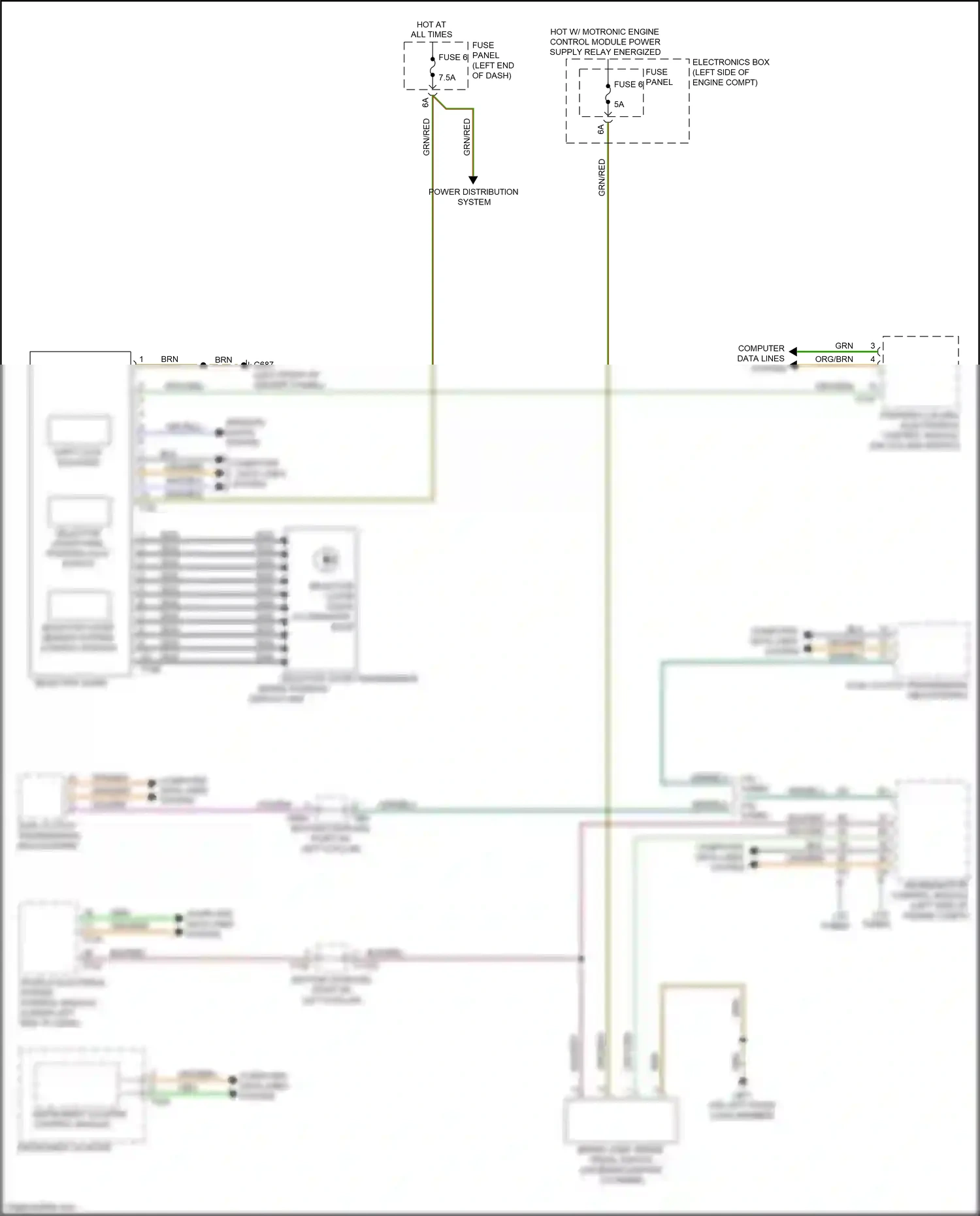 Wiring diagram electronics box) for Audi TT 8S facelift (2018-2024) (9 of 19)