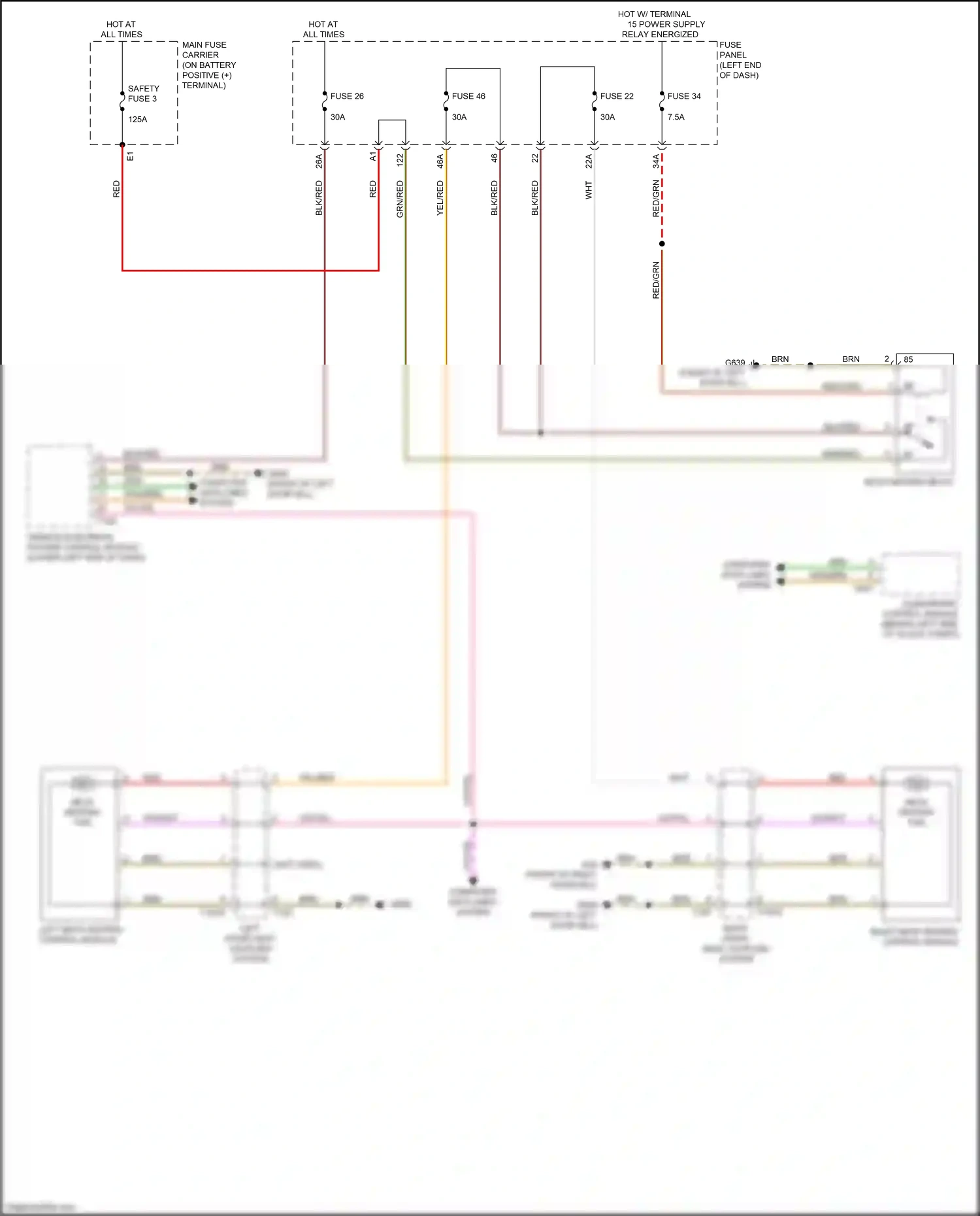 Wiring diagram fuse 26 for Audi TT 8S facelift (2018-2024) (3 of 5)