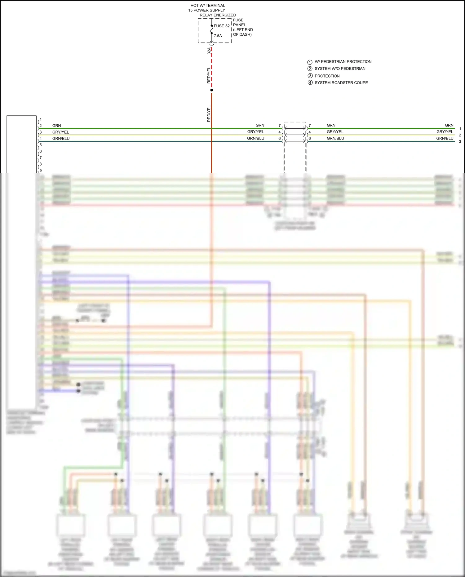 Wiring diagram fuse 32 for Audi TT 8S facelift (2018-2024) (3 of 5)