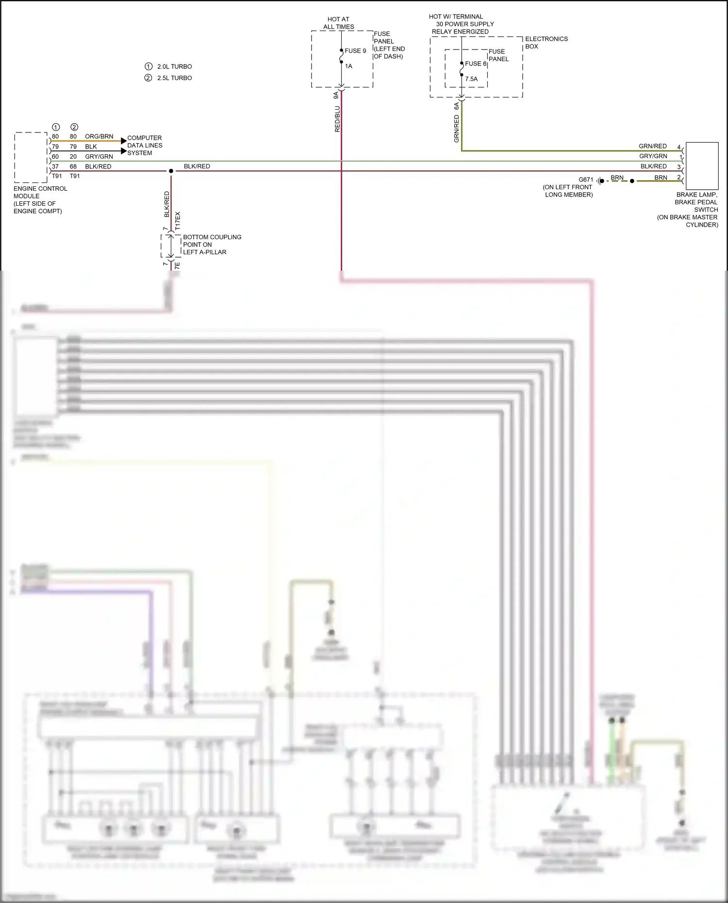 Wiring diagram fuse panel b for Audi TT 8S facelift (2018-2024) (5 of 22)